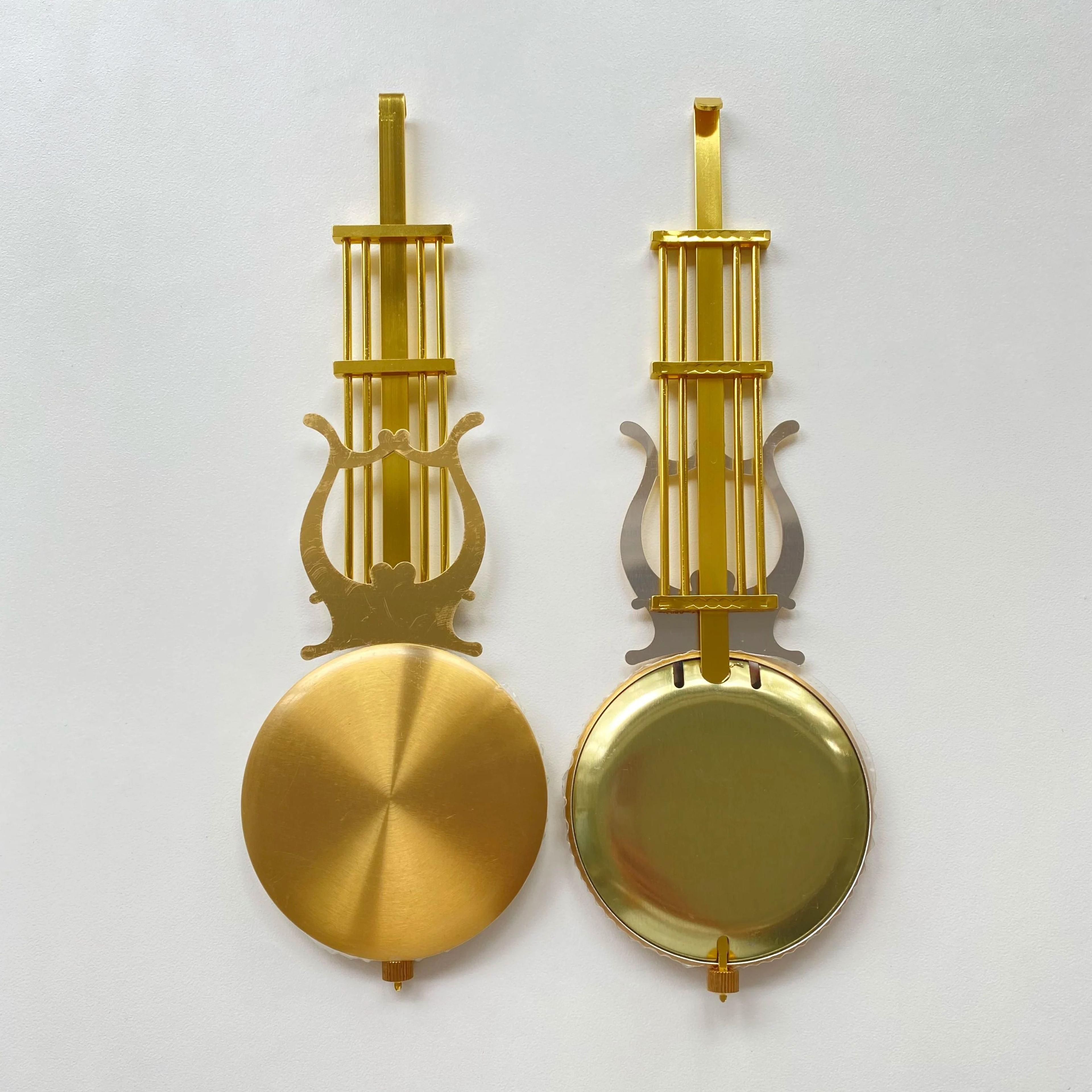 Gold Quartz Clock Pendulum  Metal Swing Bob Hammer Replacement DIY Grandfather Wall Clock Repair Ki 8