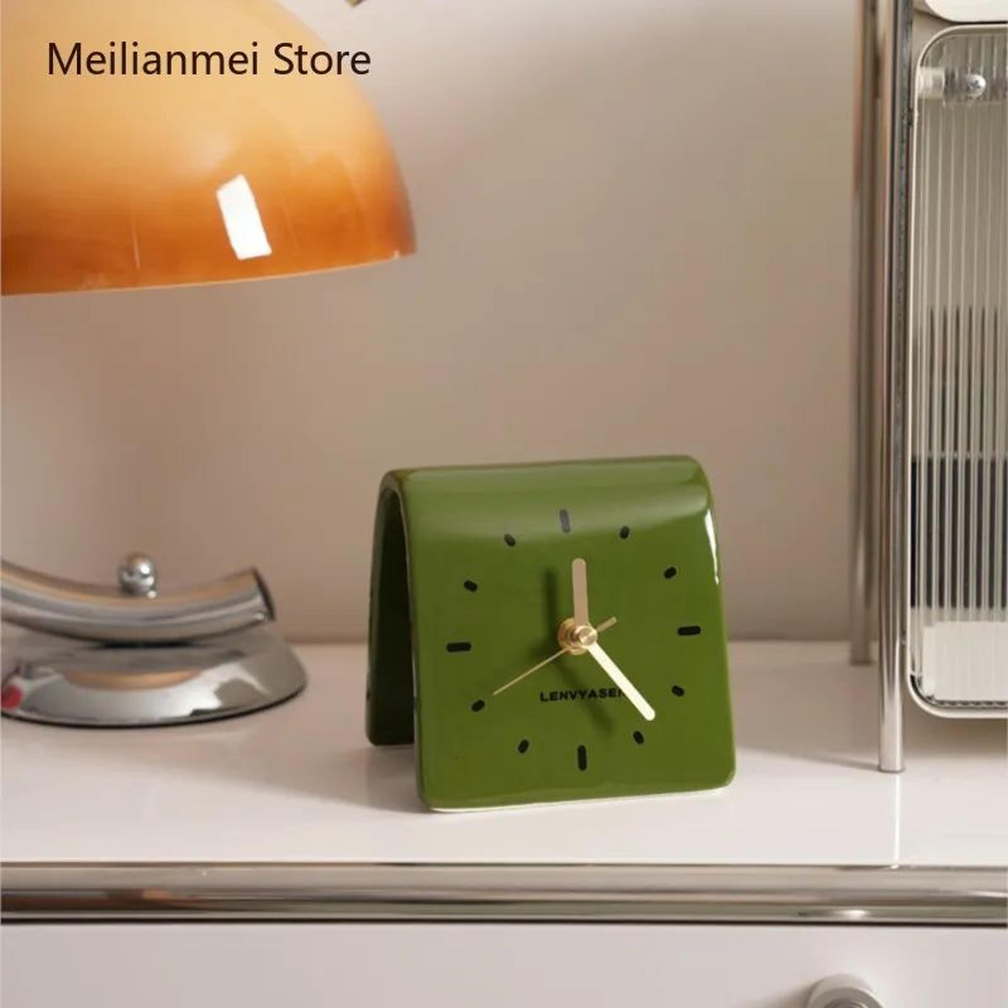 Ceramic Digital Table Clock  Silent Decorative Desktop Clock For Bedroom Living Room  Bedside Decor 3