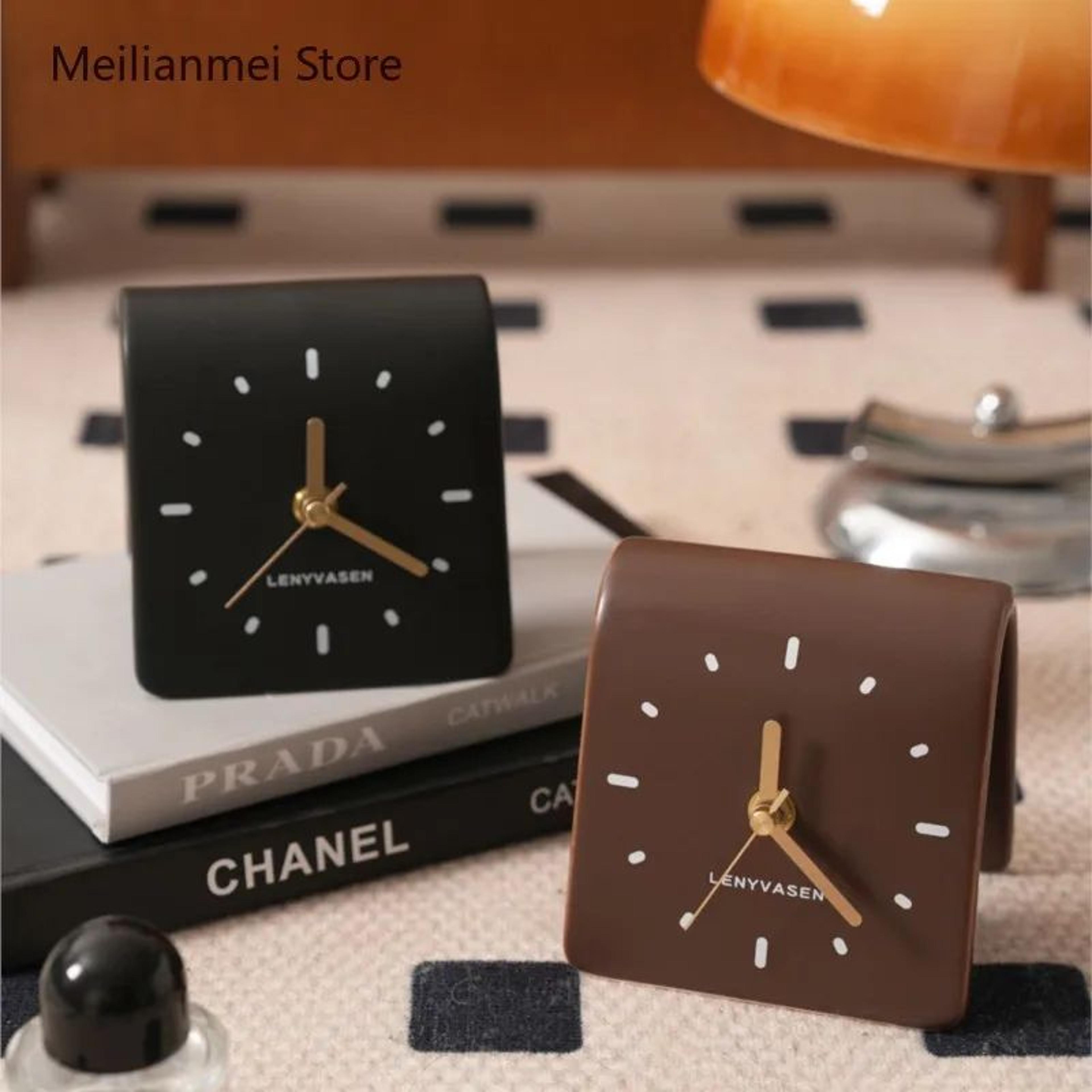 Ceramic Digital Table Clock  Silent Decorative Desktop Clock For Bedroom Living Room  Bedside Decor 1