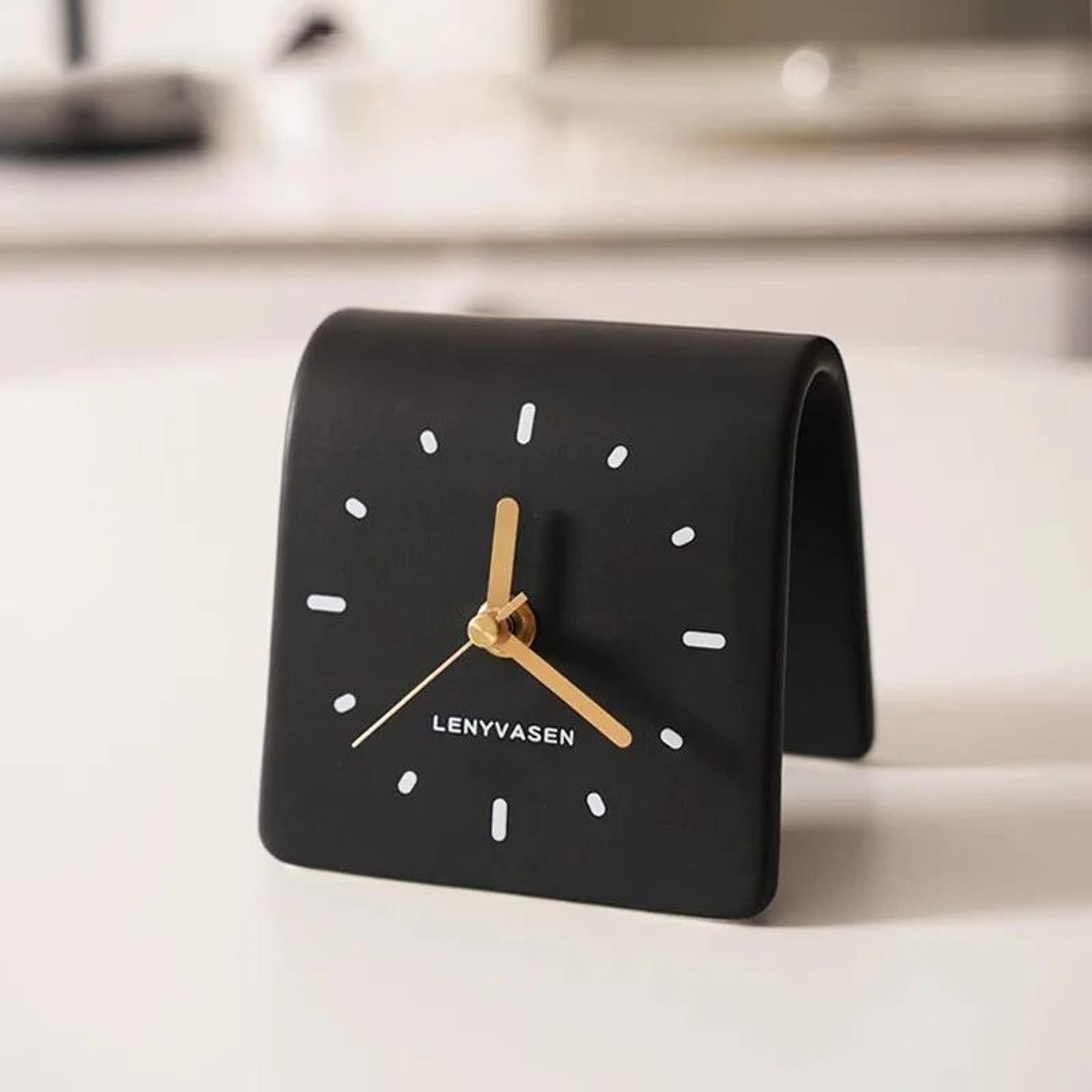 Ceramic Digital Table Clock  Silent Decorative Desktop Clock For Bedroom Living Room  Bedside Decor 10