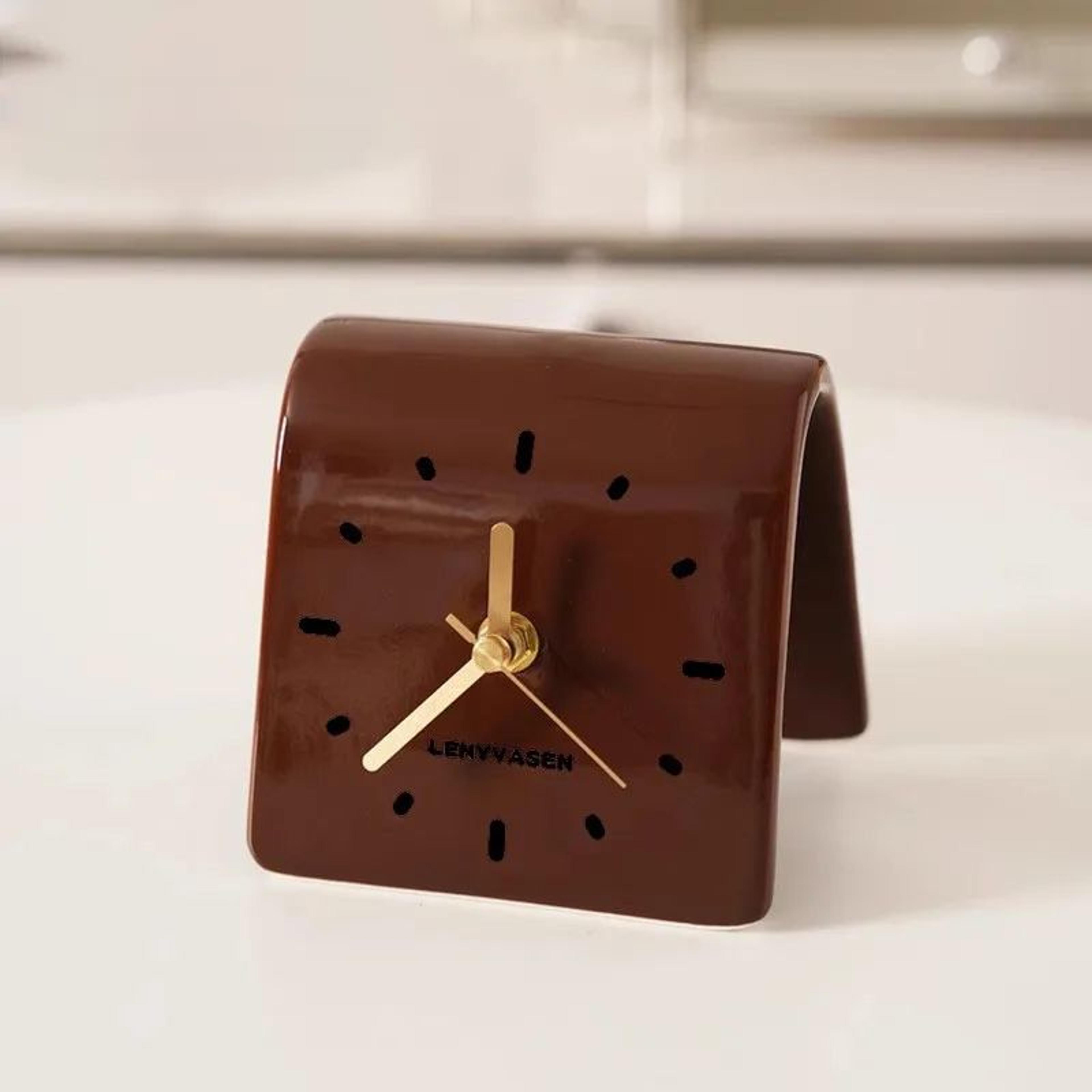 Ceramic Digital Table Clock  Silent Decorative Desktop Clock For Bedroom Living Room  Bedside Decor 6