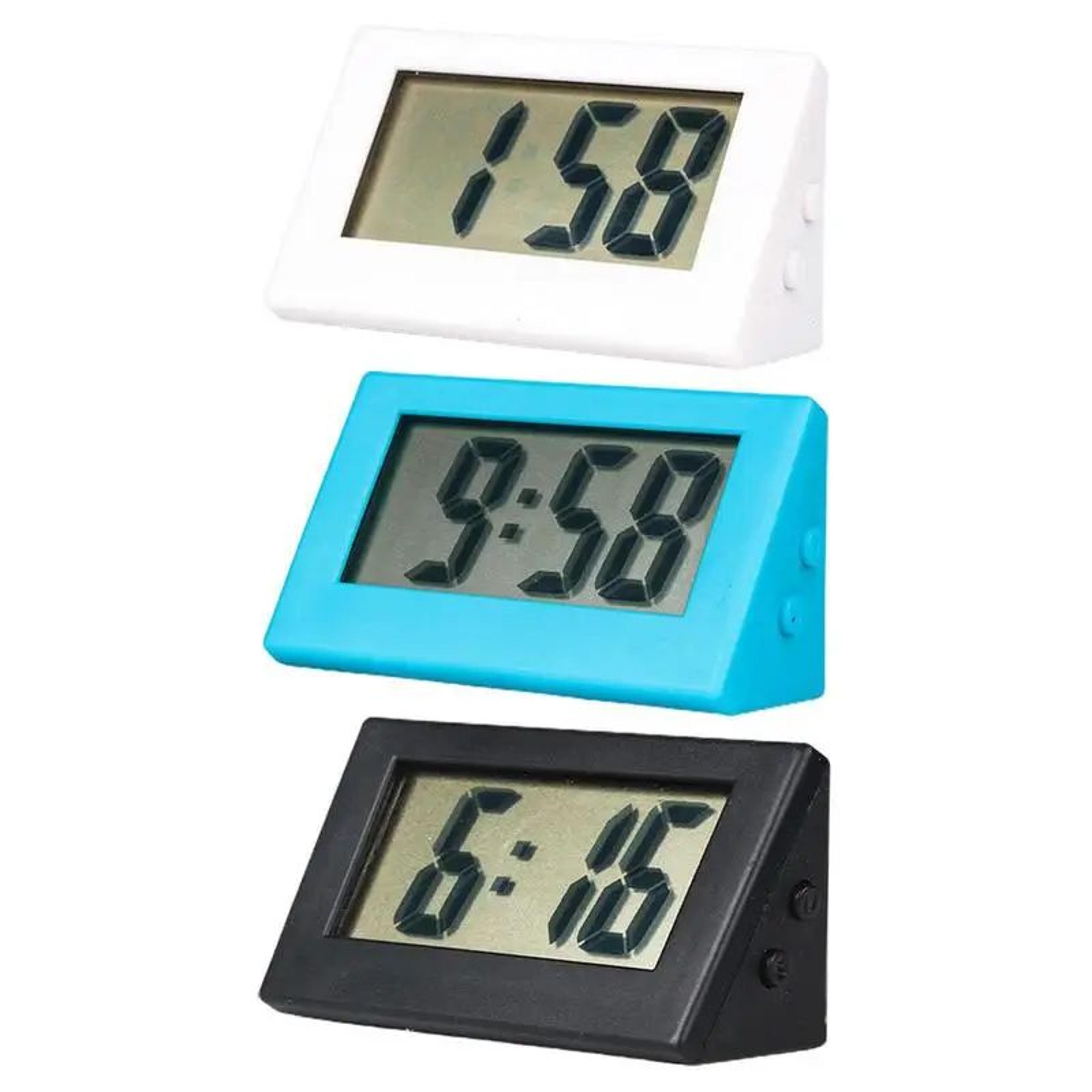 Compact Digital Desk Clock  Battery Operated Mini Silent Alarm Clock With Clear Display For Bedroom 1