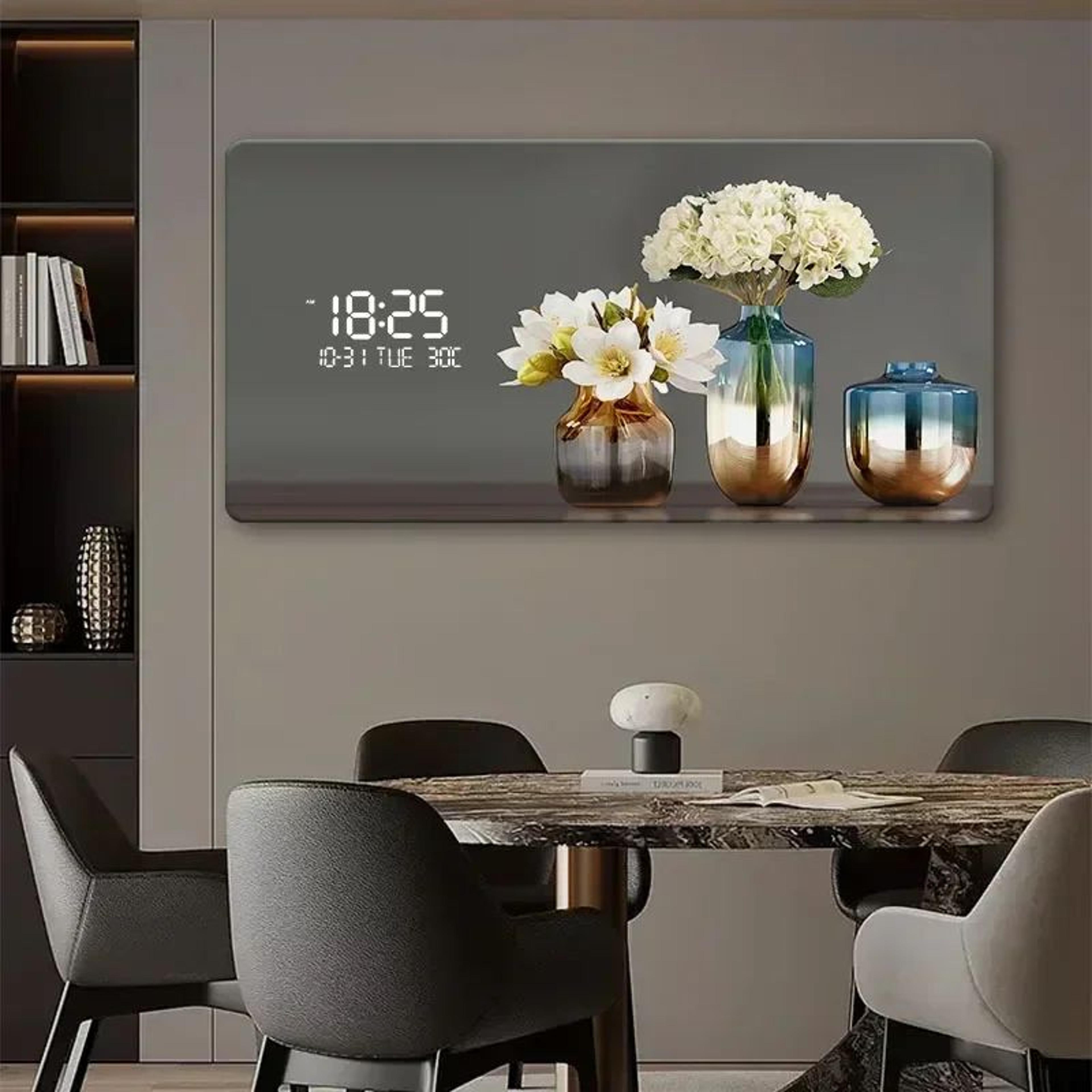 Large Abstract Geometric Wall Clock  Luxury Metal Acrylic Quartz Decor For Living Room  Bedroom 5