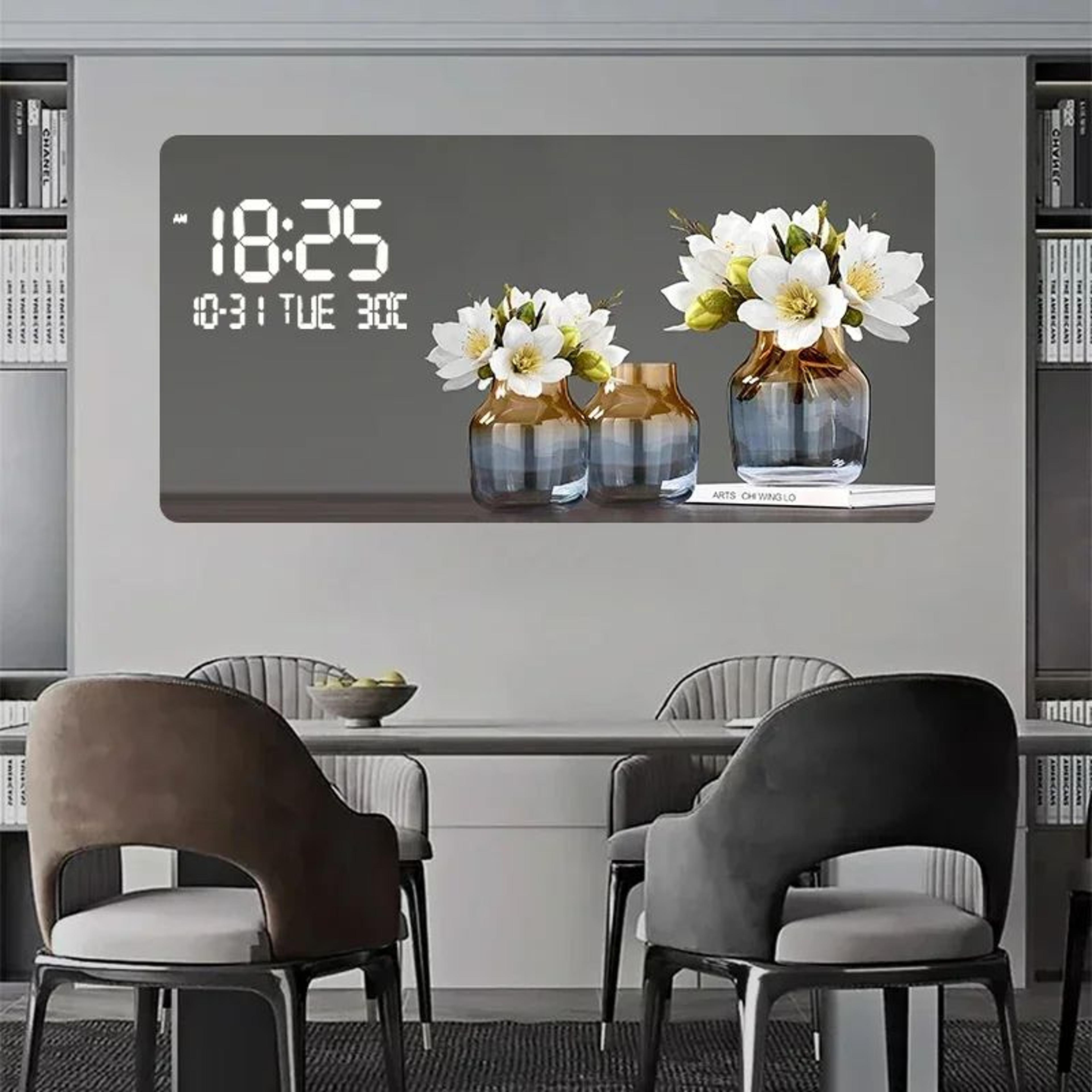 Large Abstract Geometric Wall Clock  Luxury Metal Acrylic Quartz Decor For Living Room  Bedroom 6