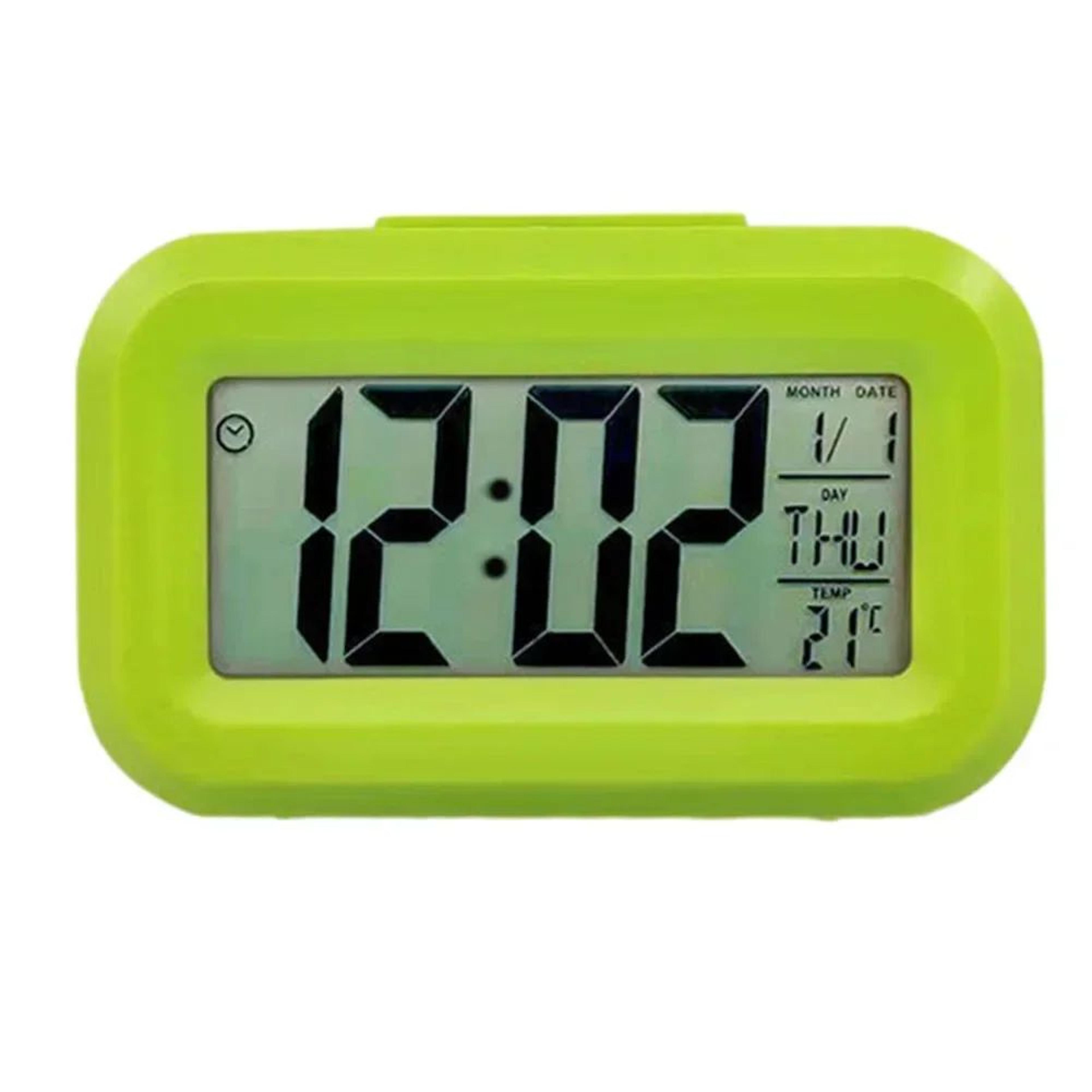 Multifunction Digital Alarm Clock  Compact Desk Clock With Snooze Night Light  Temperature 8