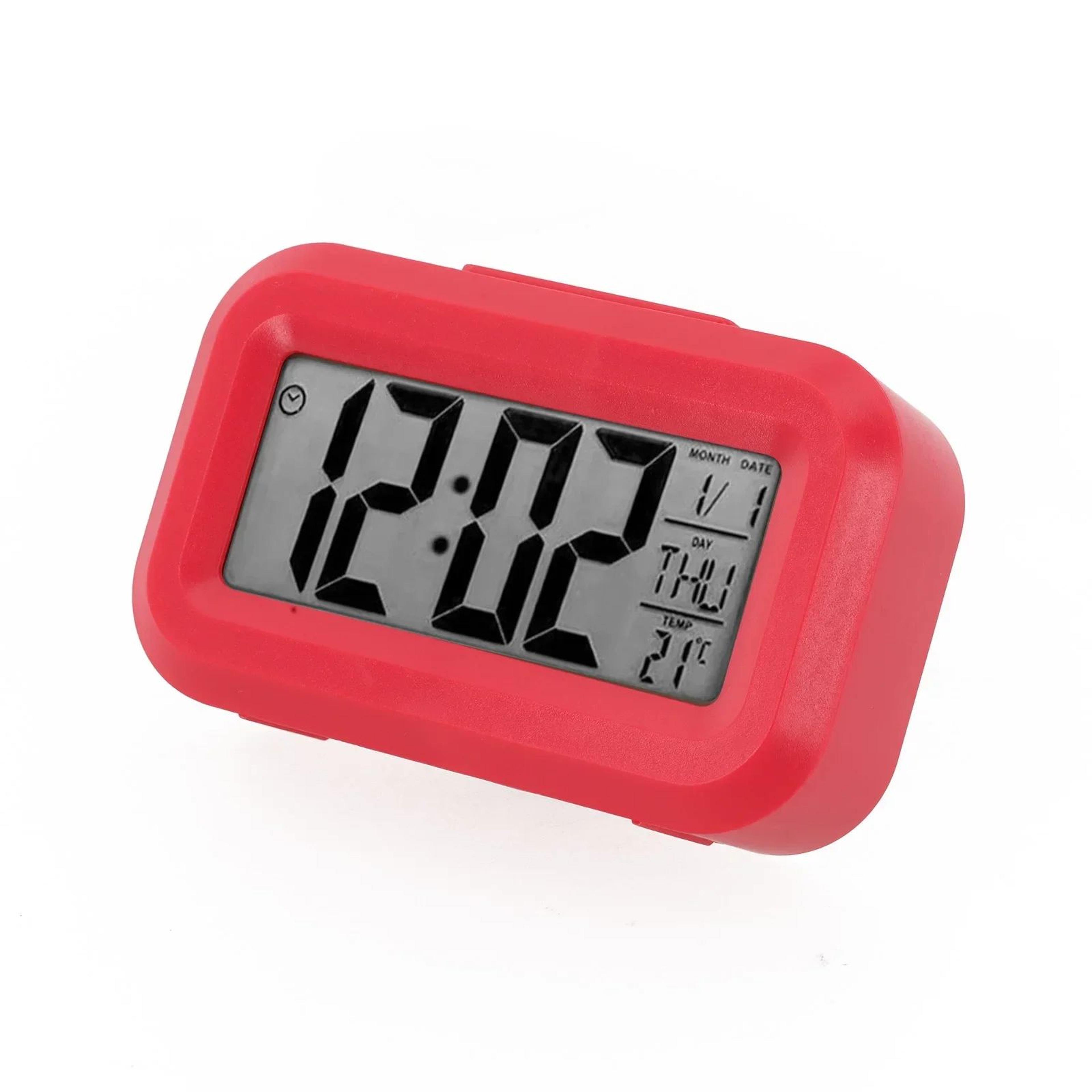 Multifunction Digital Alarm Clock  Compact Desk Clock With Snooze Night Light  Temperature 10