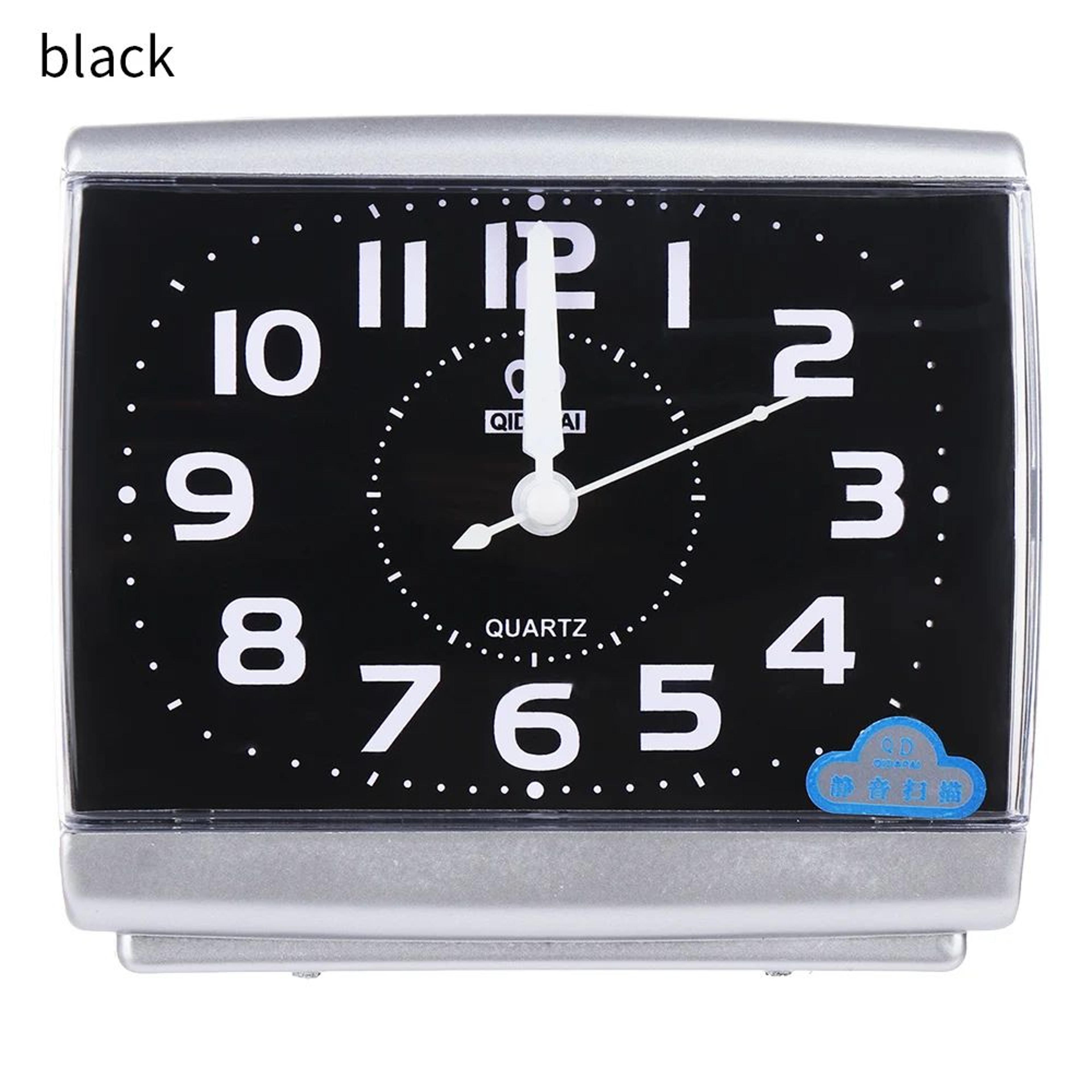Large Number Quartz Alarm Clock  Compact Bedside Table Clock For Bedroom Desk Shelf Home Decor Whit 6