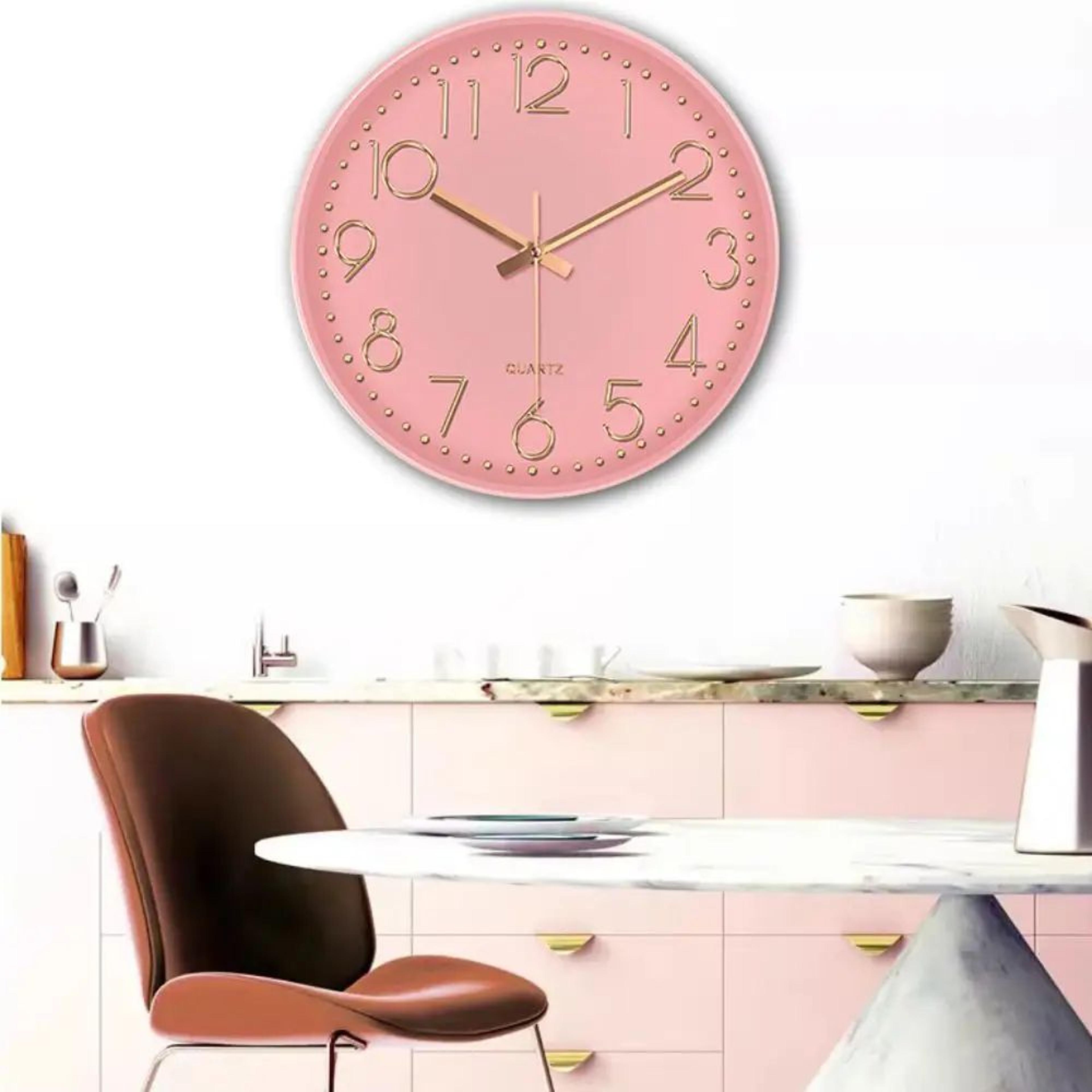 8 In Nordic Silent Wall Clock  NonTicking 3D Number Modern Decorative Clock For Living Room Bedroom 3