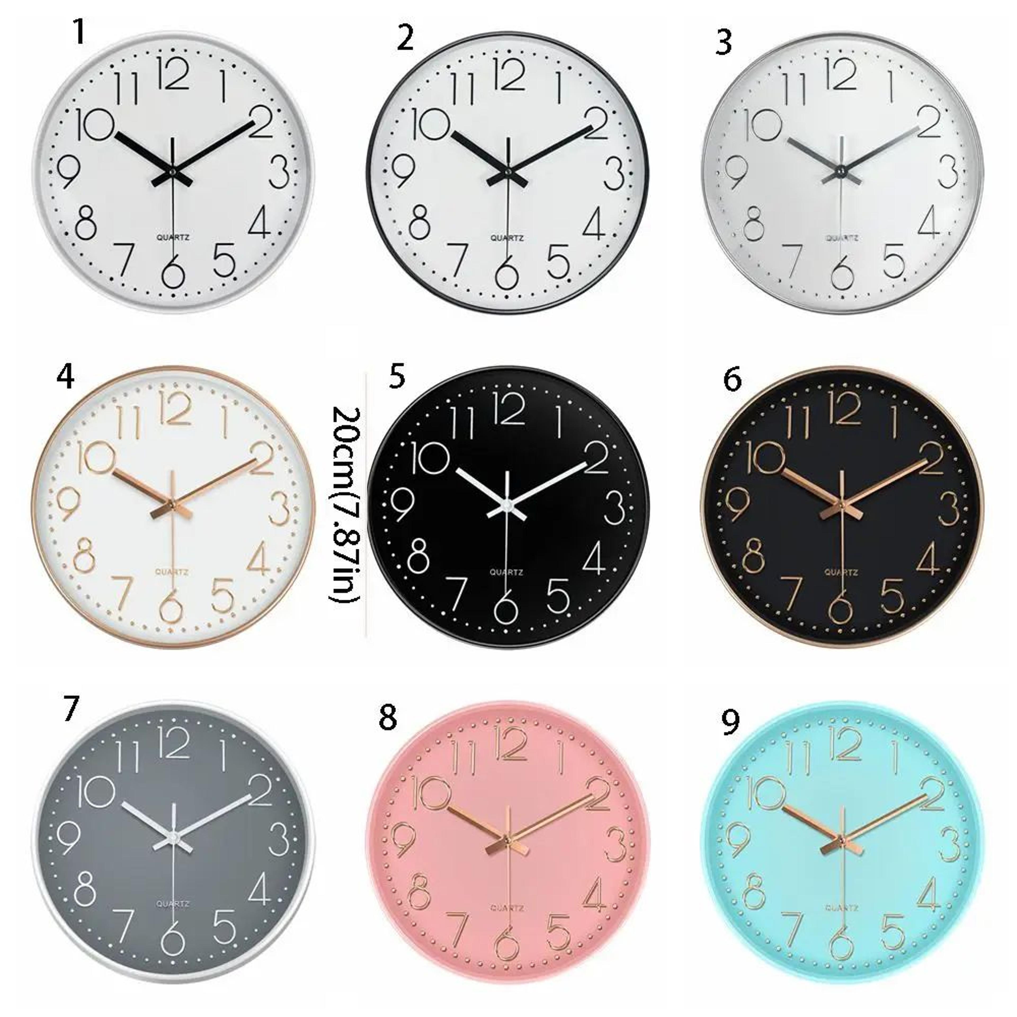 8 In Nordic Silent Wall Clock  NonTicking 3D Number Modern Decorative Clock For Living Room Bedroom 5