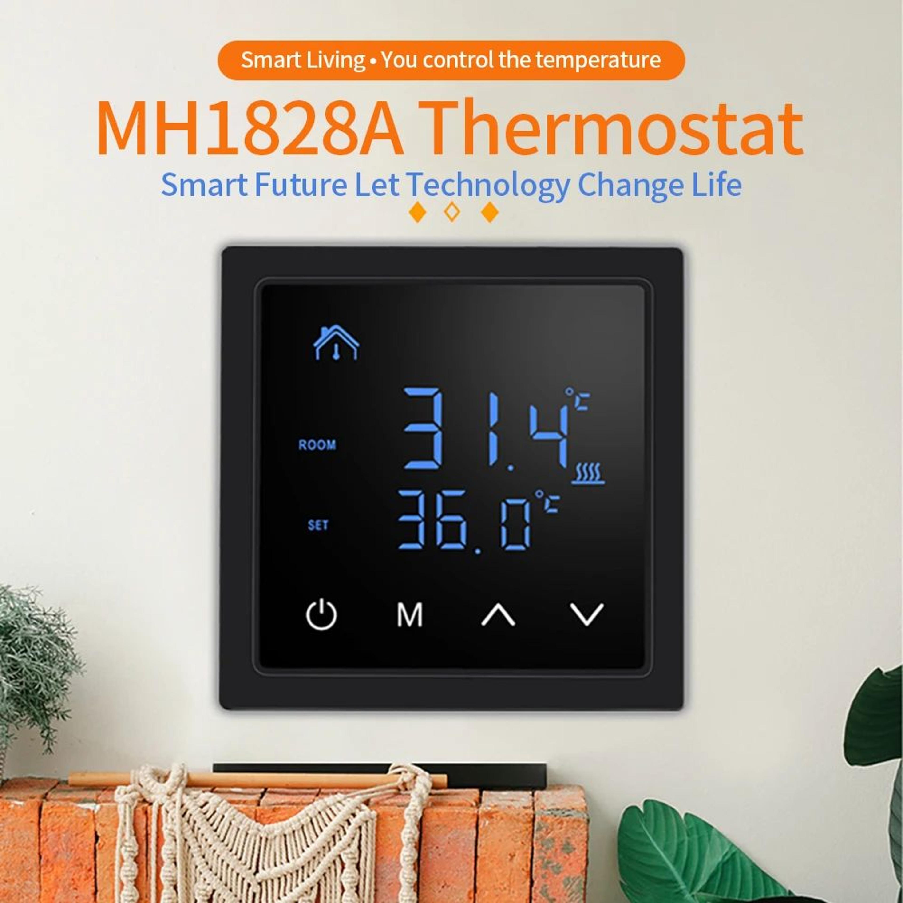 16a smart floor heating thermostat – led touch screen temperature controller with dual sensors child lock 85-265v