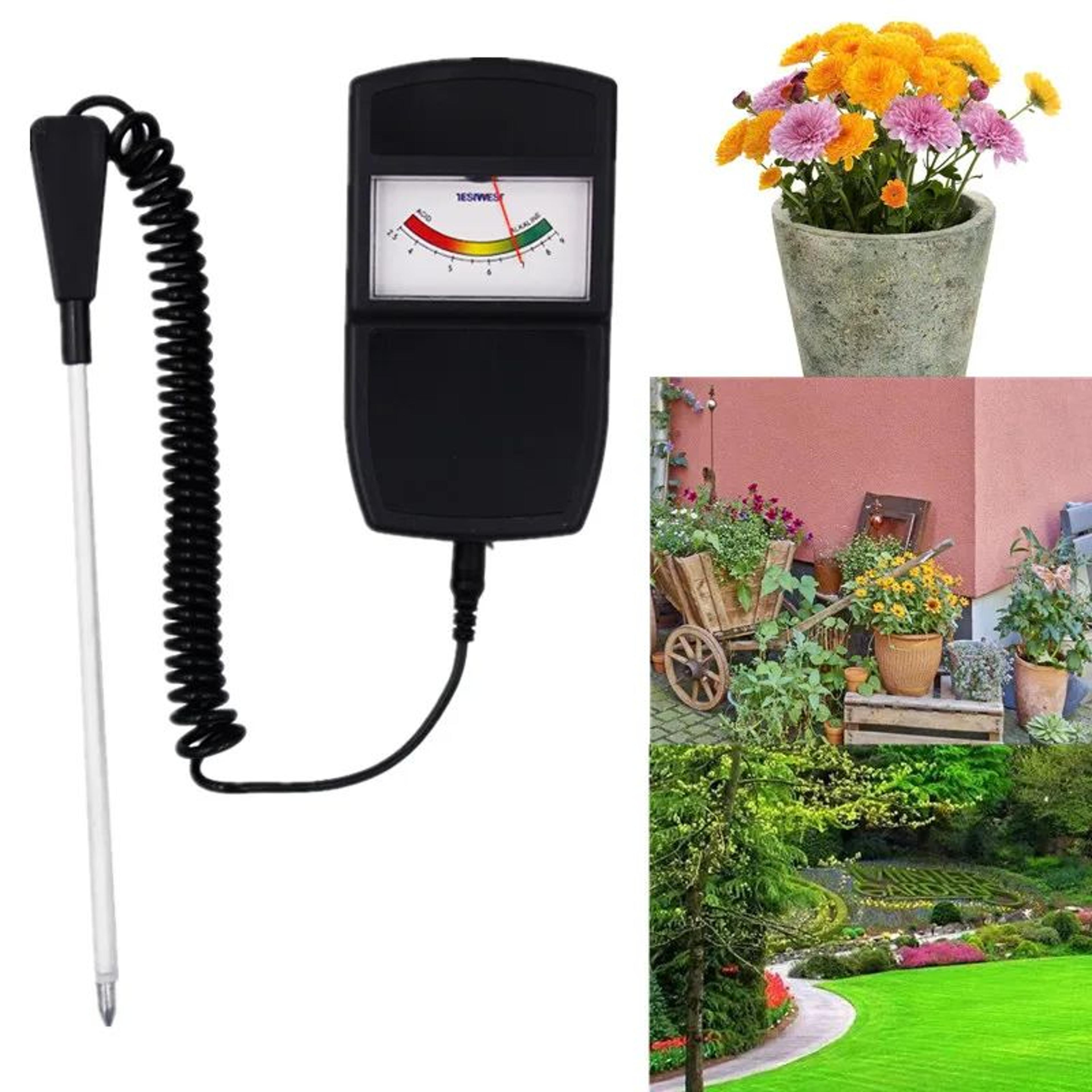 3-in-1 soil ph meter – battery-free fertility & acid alkaline tester with 2.36 in probe for garden plants & lawns