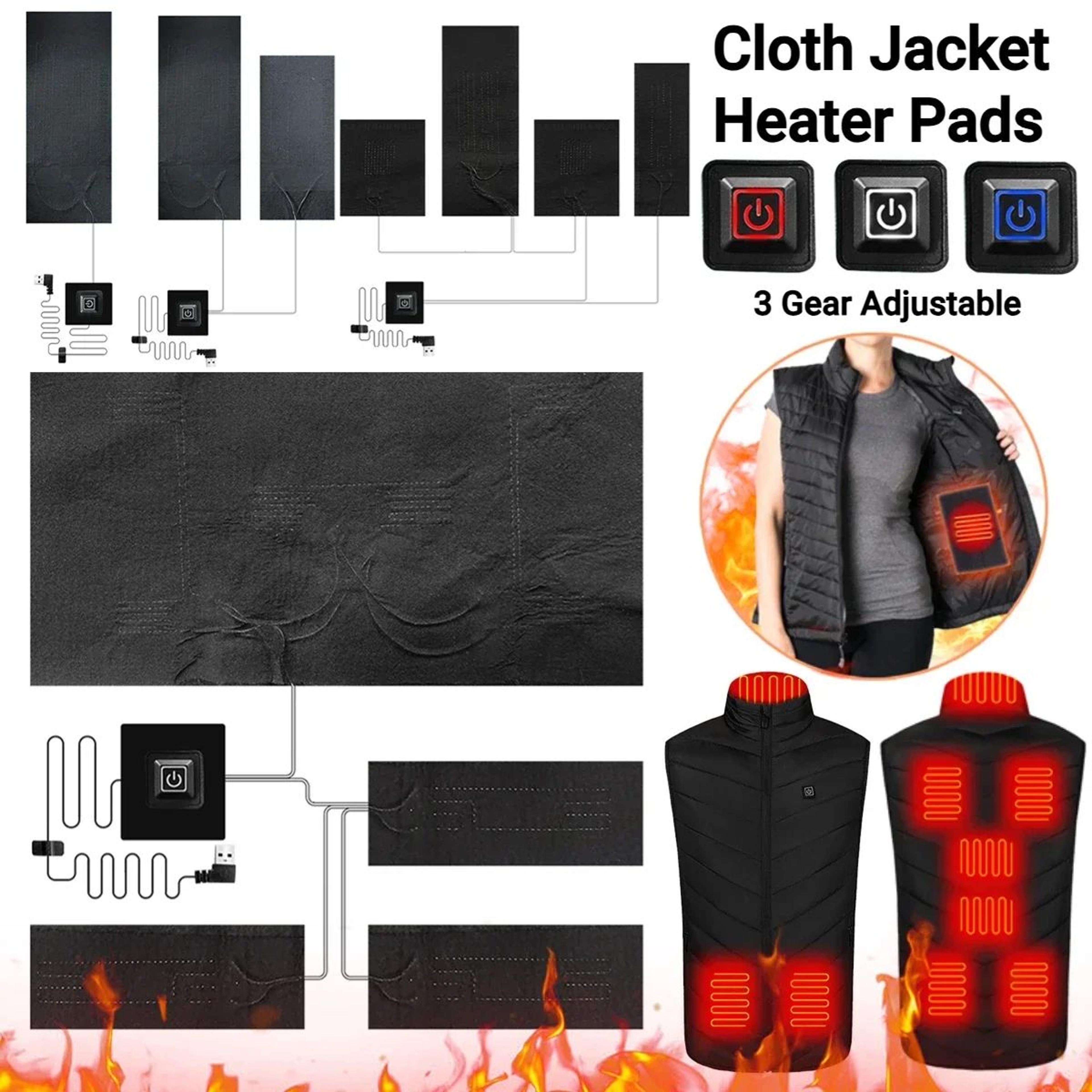 5v waterproof electric heating sheet – 3-level carbon fiber temperature control pad for diy heated clothing & camping