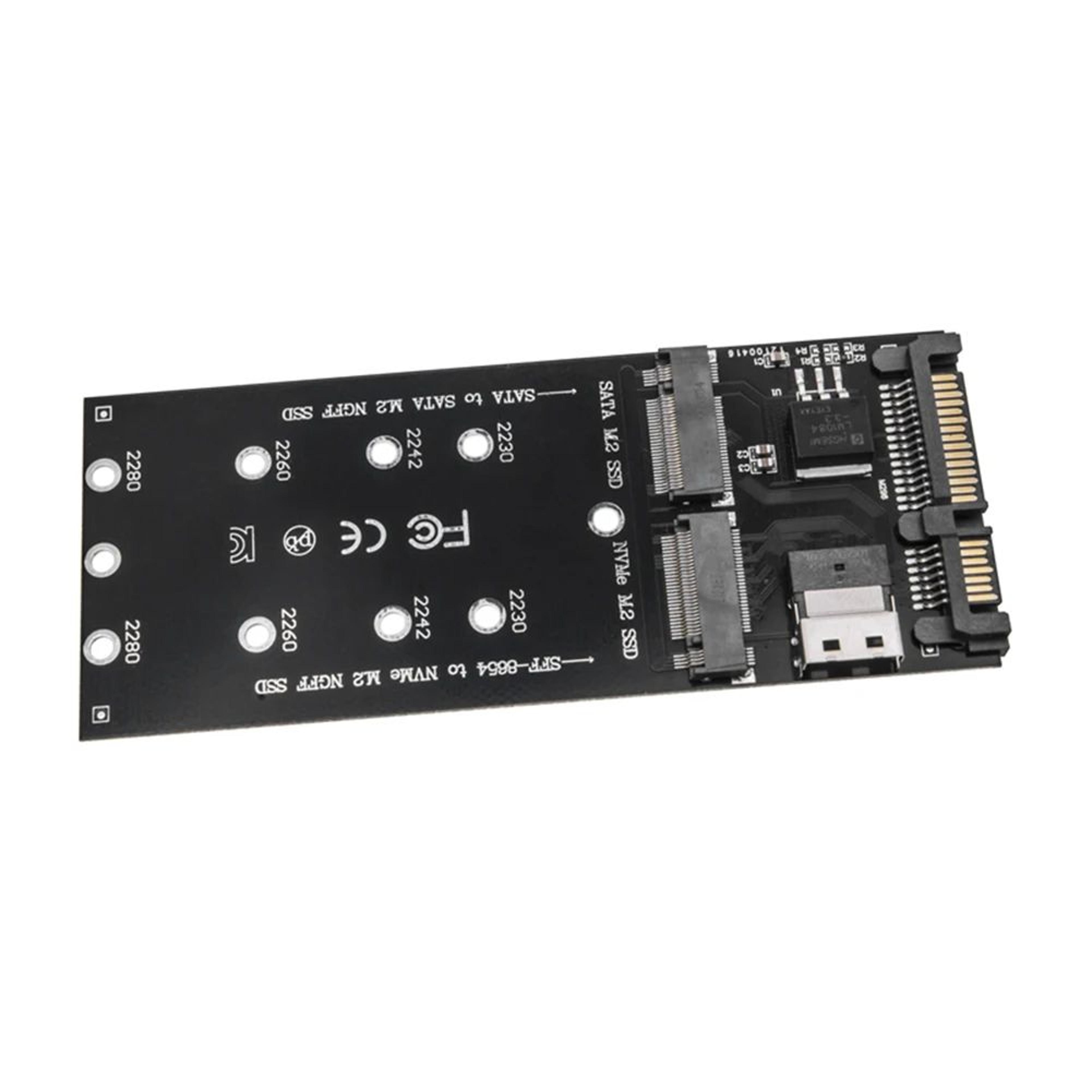 m.2 ssd adapter – sff-8654 to sata m.2 nvme expansion converter riser board for 2230 2242 2260 2280 ssd