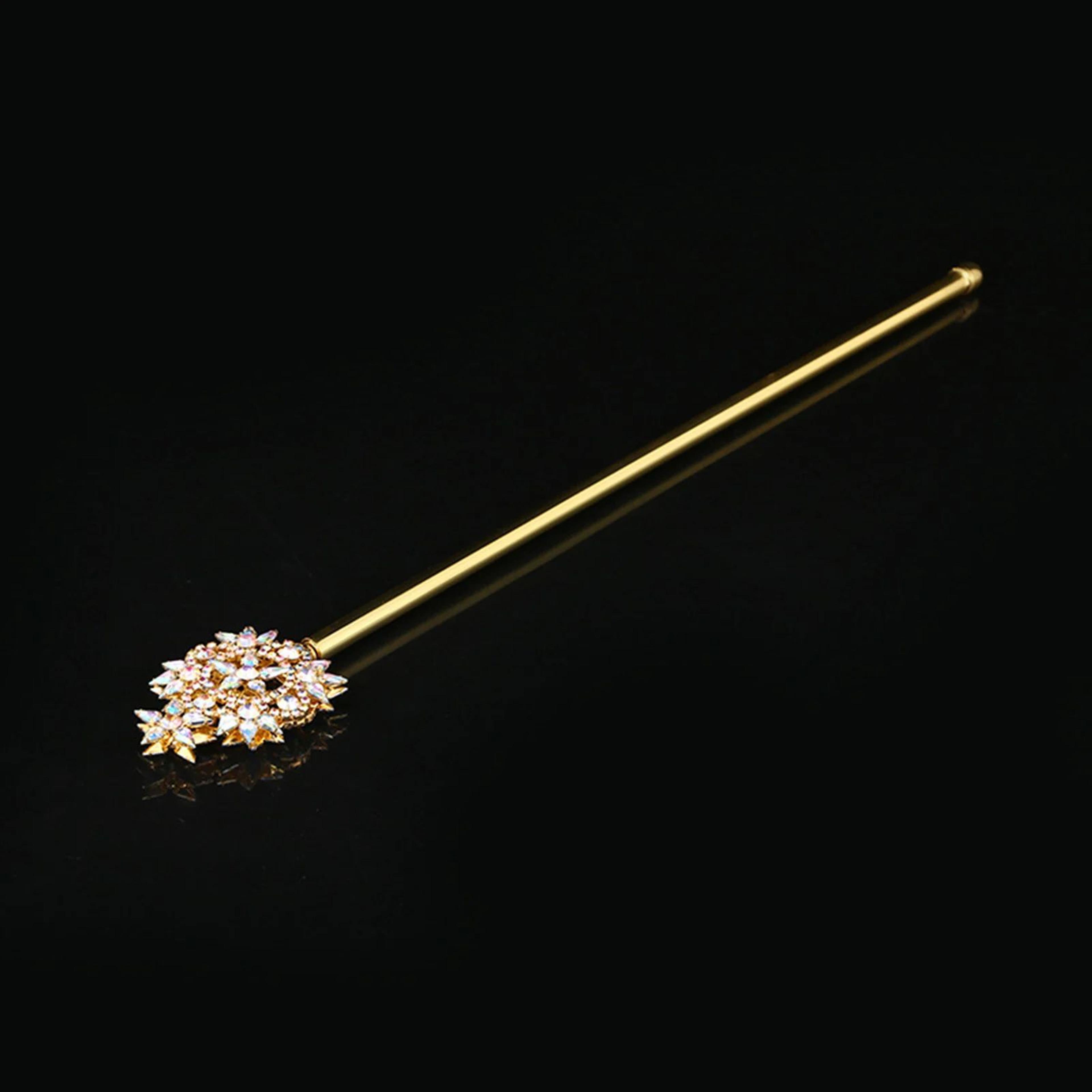 rhinestone princess wand – sparkling crown fairy scepter for weddings, pageants, costumes & party favors