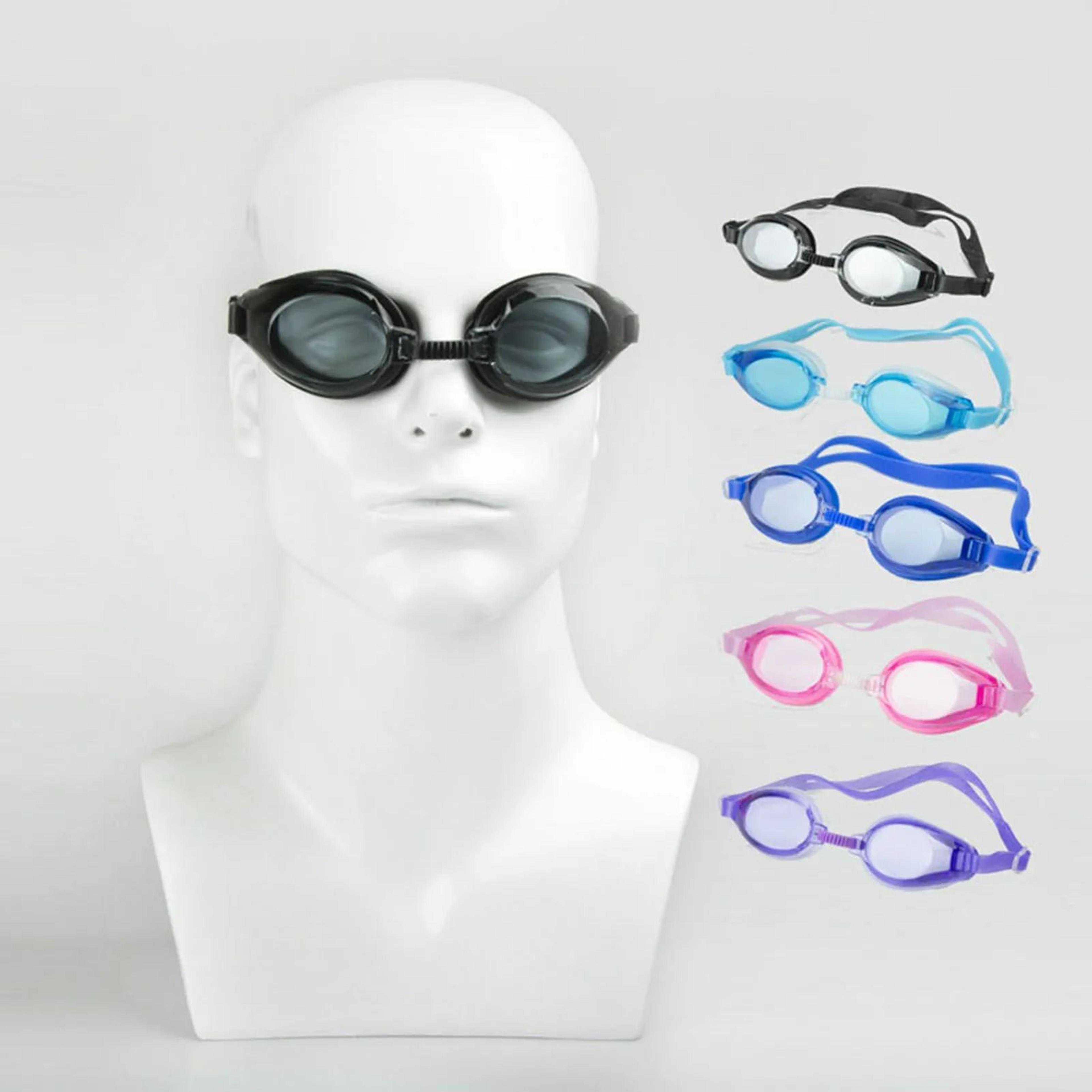 adult swimming goggles – uv-stable pc lenses with adjustable silicone double strap for pool & outdoor swim training