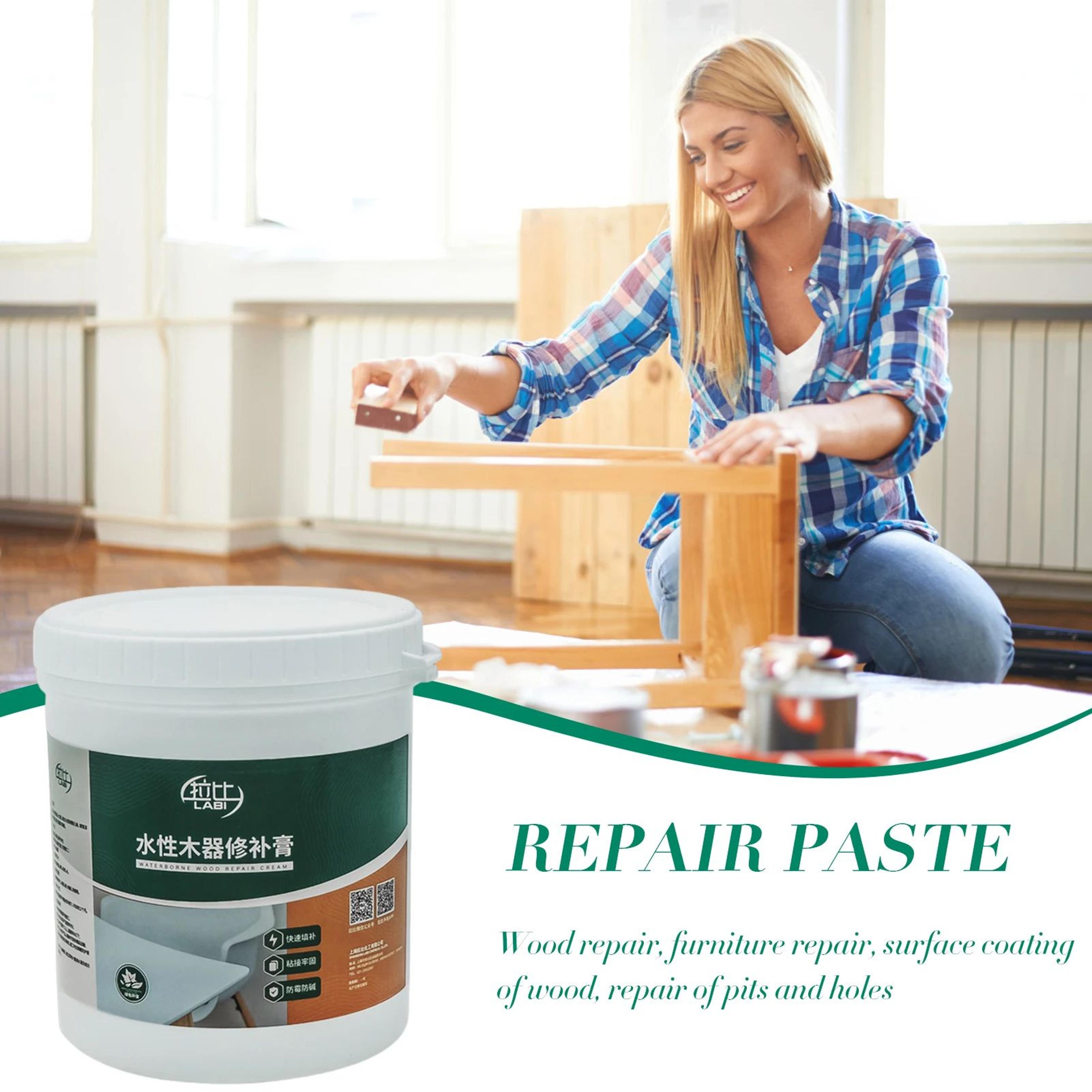 wood floor repair paste – waterproof scratch crack chip & hole filler cream for furniture floors walls tile tub & shower
