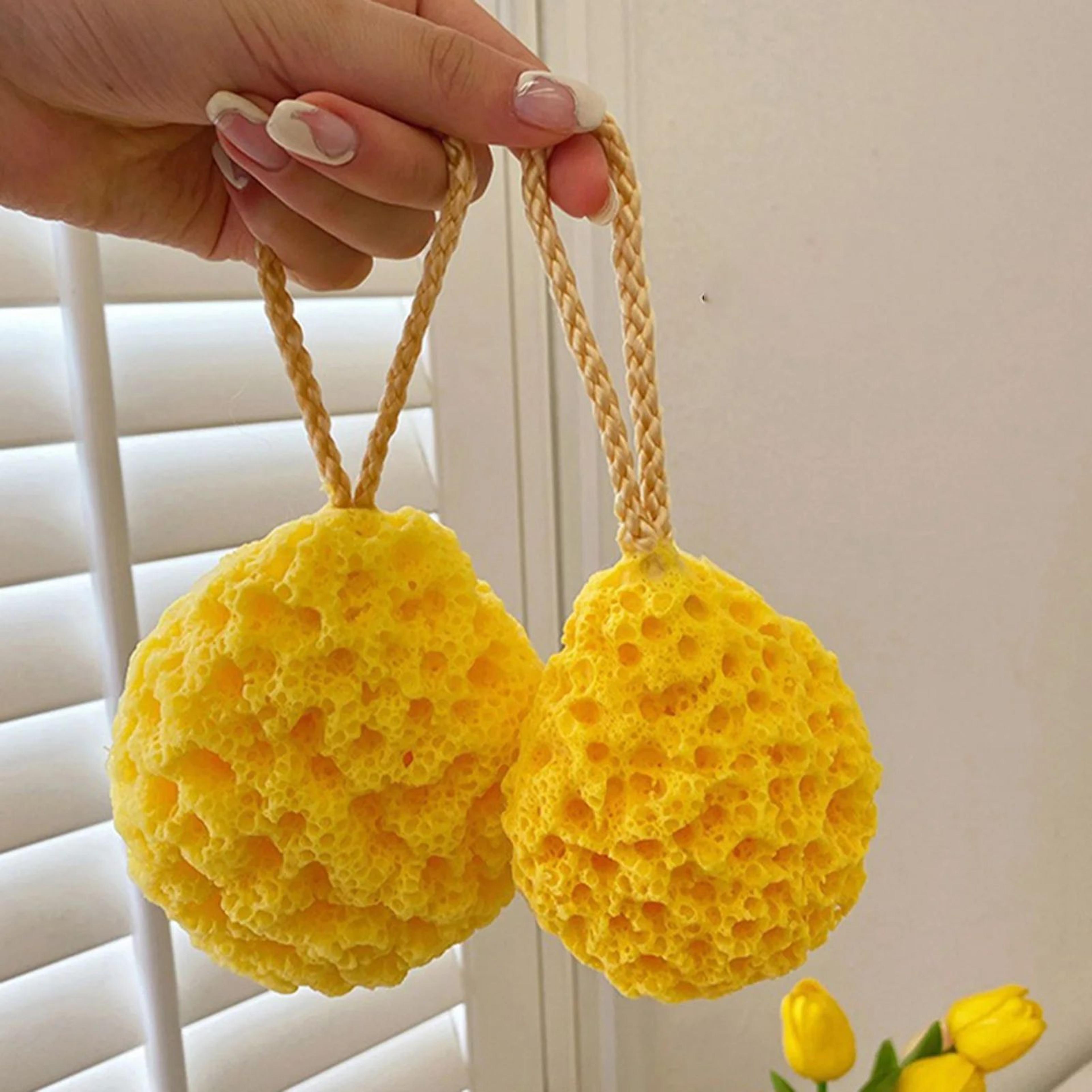 super soft bath sponge – honeycomb body scrubber quick-drying foaming shower sponge for baby kids adults & sensitive ski