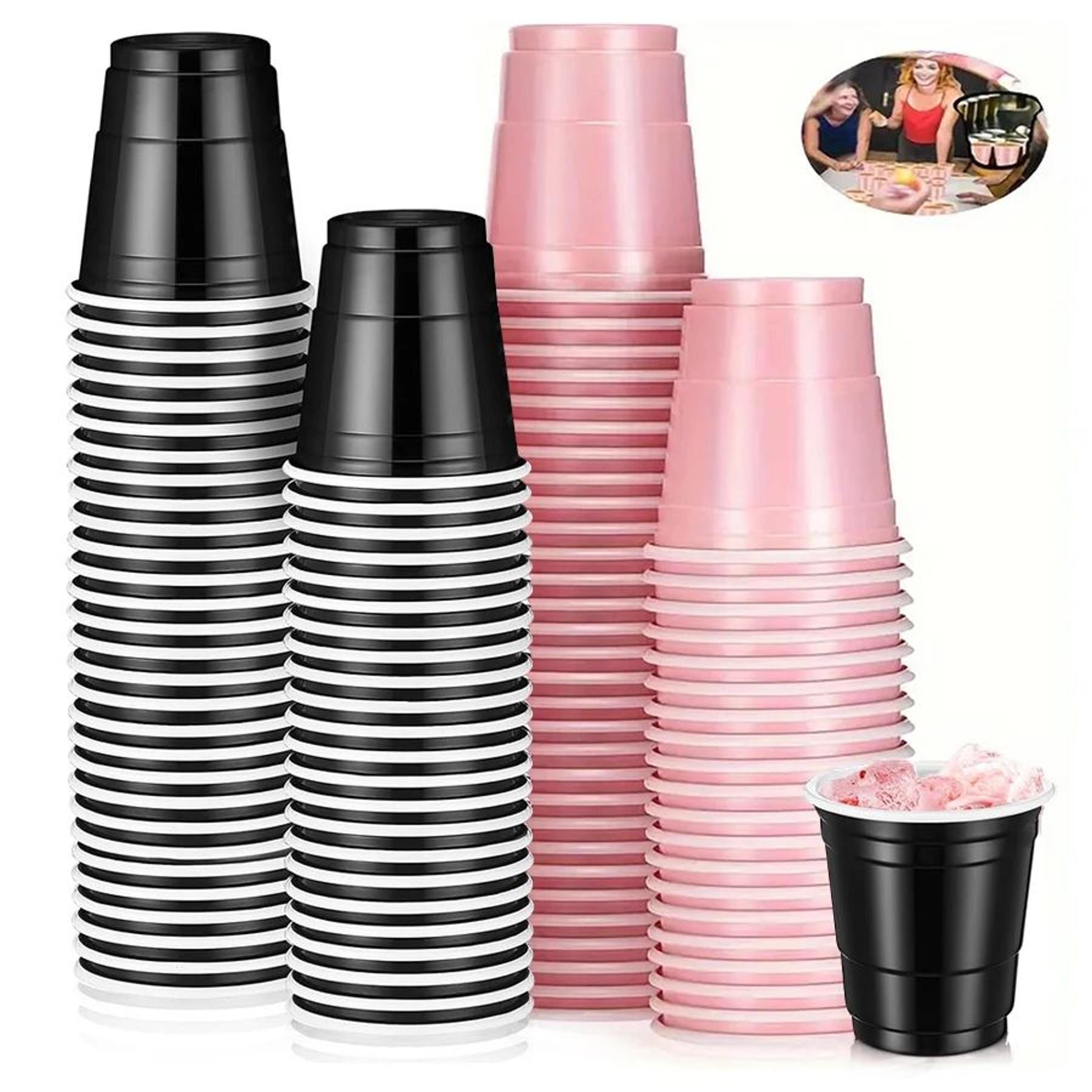 small plastic shot cups – 2 fl oz disposable tasting cups for simple serving at weddings, graduations and celebrations
