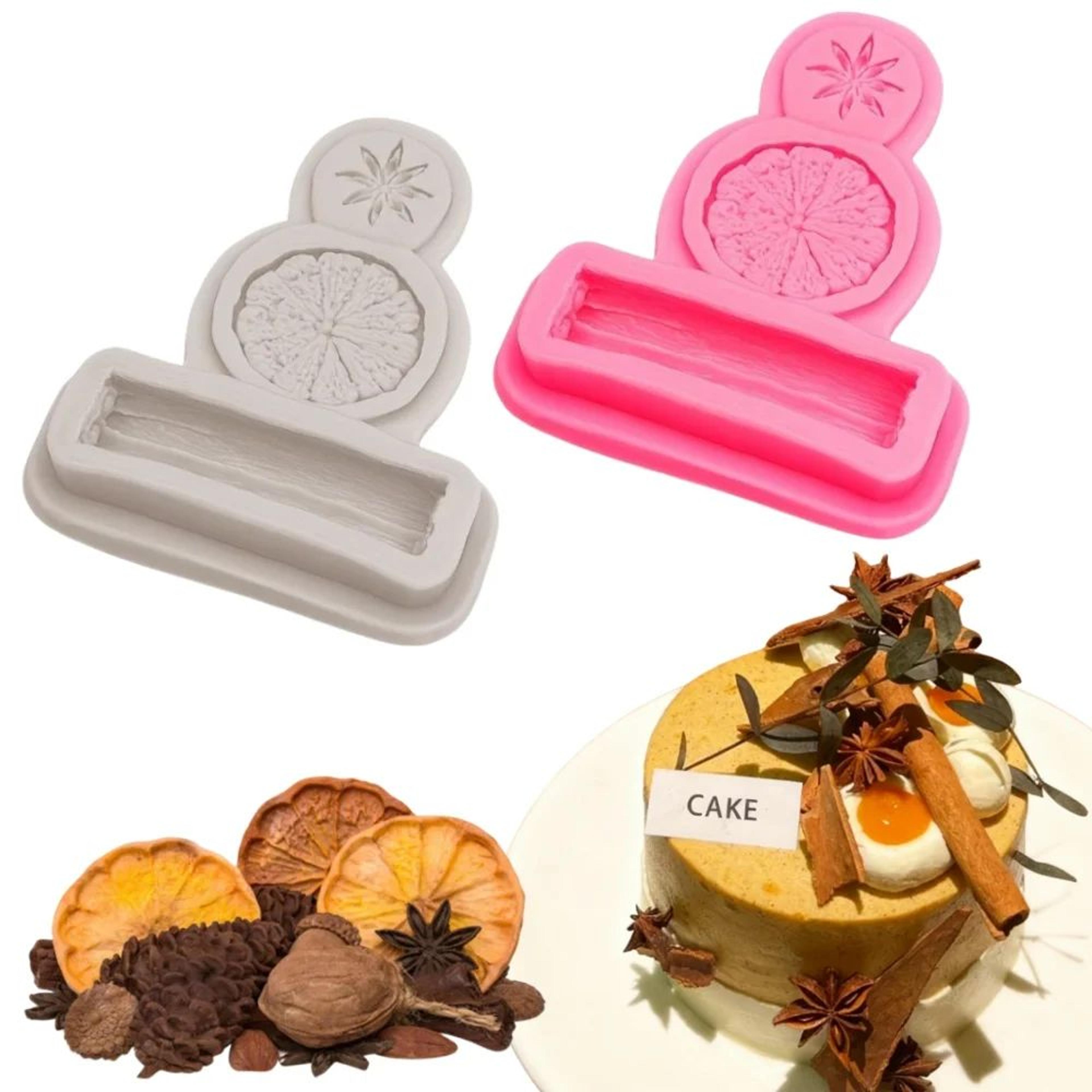 silicone craft molds – lemon slice, star anise and cinnamon shapes for creative diy candles, soap, resin and wax decor