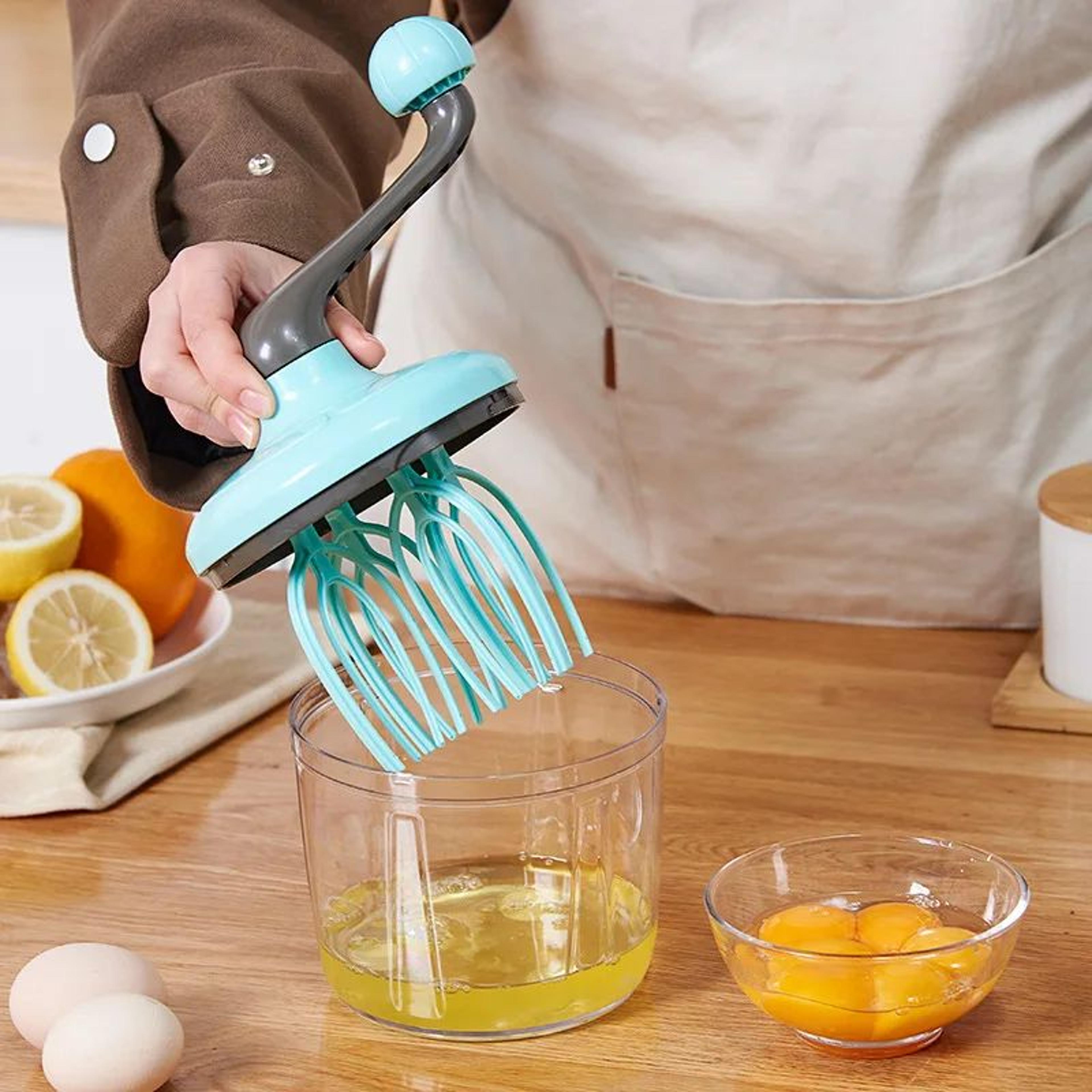 semi-automatic hand whisk – manual egg and cream mixer for convenient baking, small batch mixing & kitchen preparation
