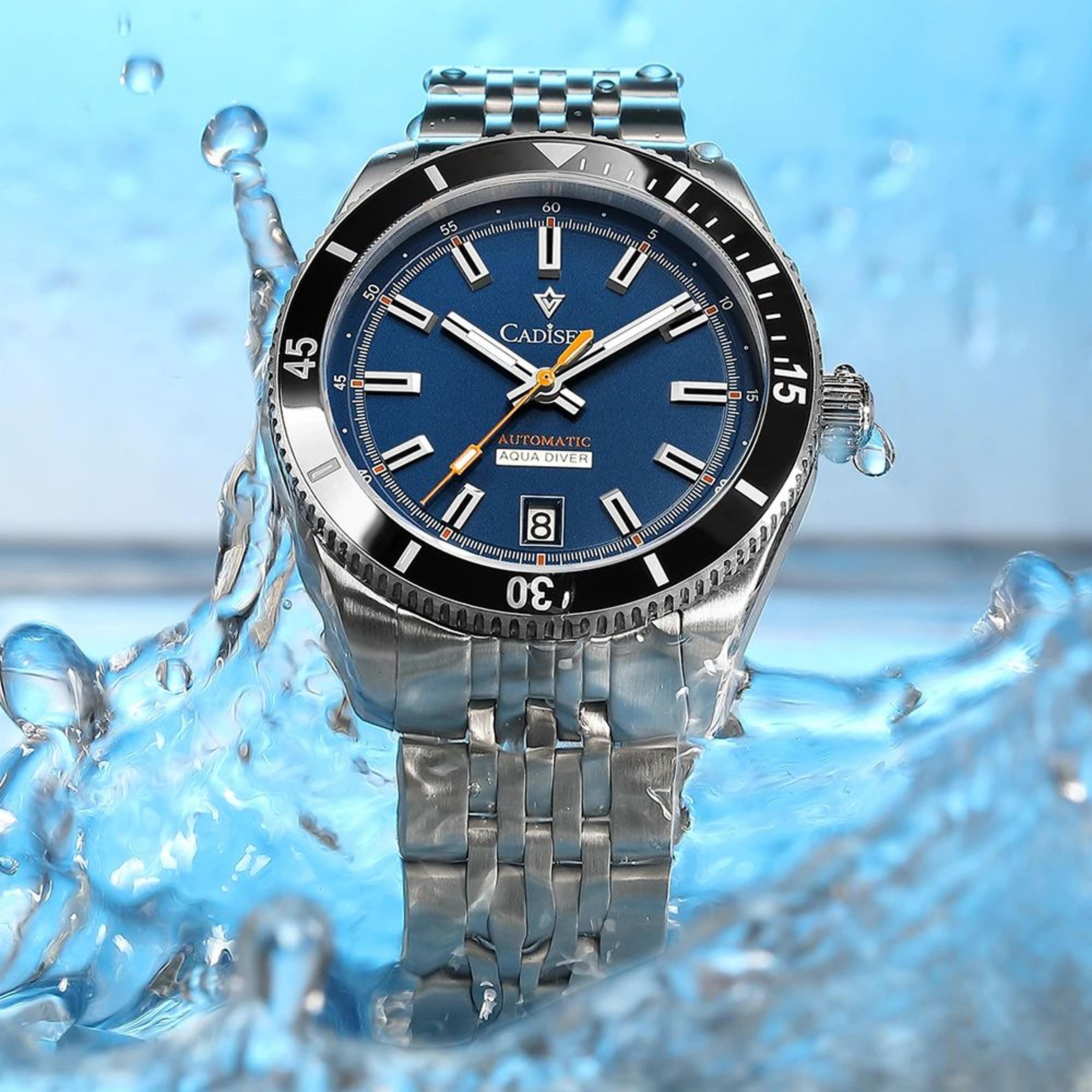 men's automatic watch – 8215 mechanical movement with 3d rhombus dial & stainless steel for distinctive everyday style