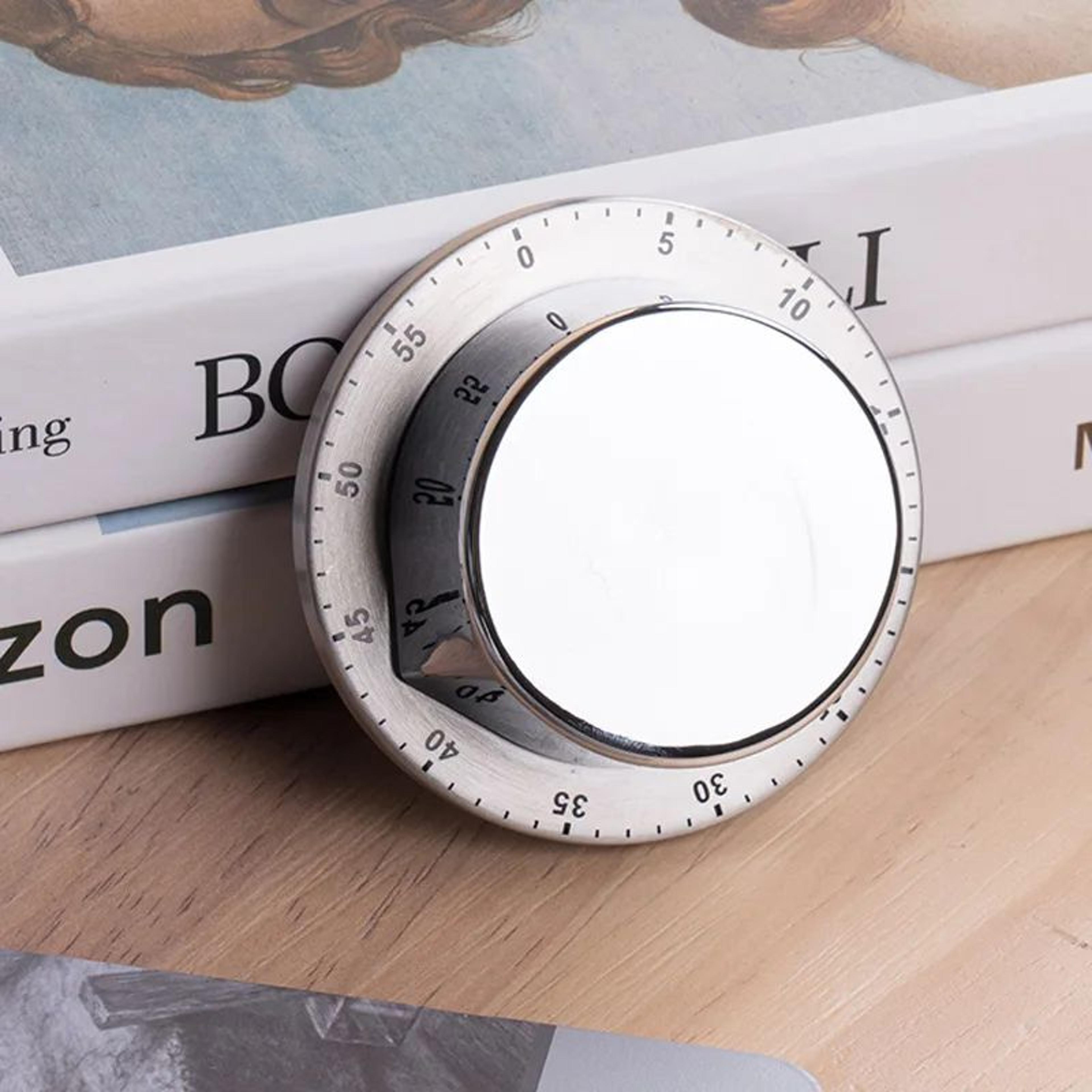 magnetic kitchen timer – mechanical countdown dial with stainless steel & abs body for baking, cooking and study tasks