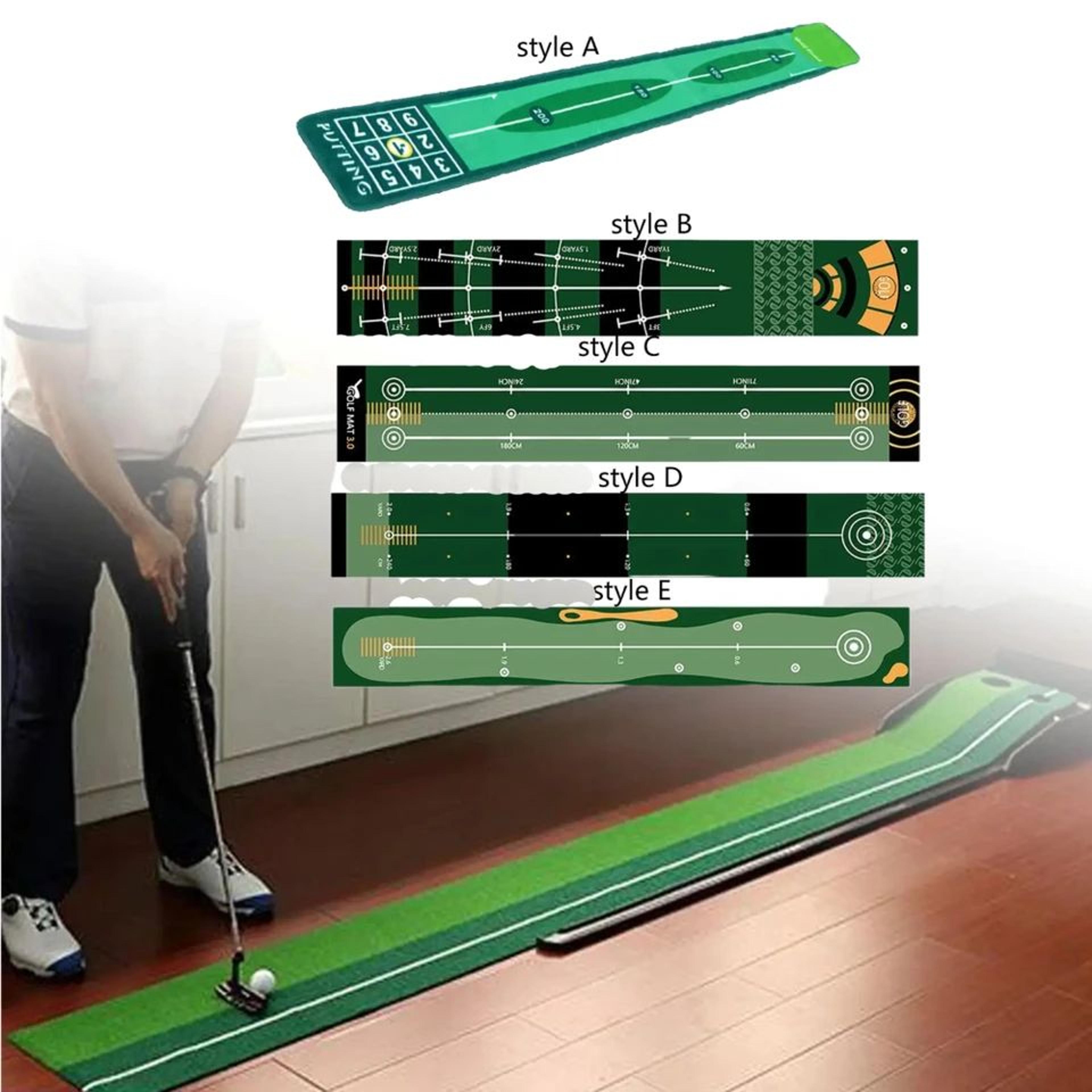 portable golf putting mat – roll-up practice surface for home, office & outdoor training, golfer gift