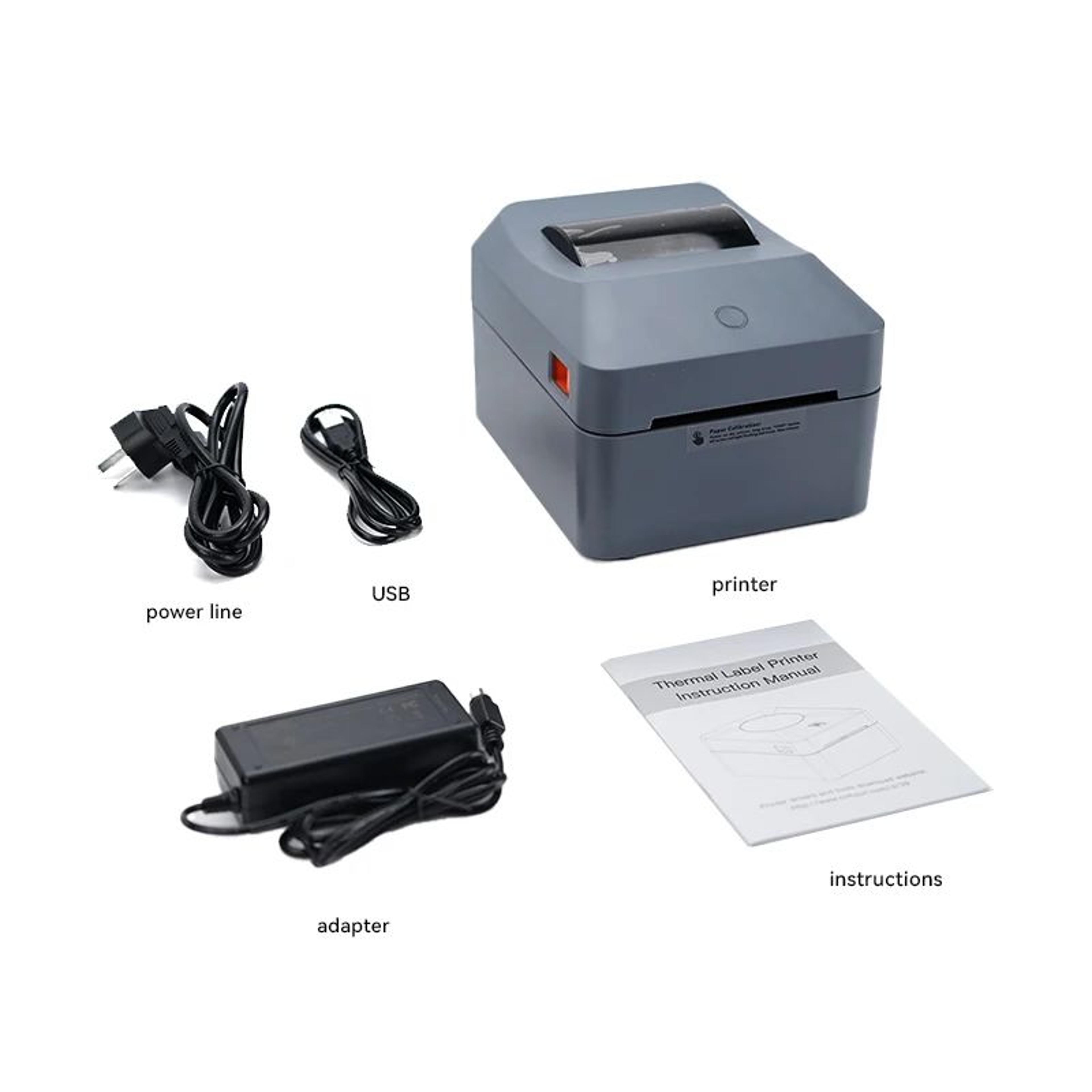 4x6in Shipping Label Printer  T40 Inkless Thermal Printing With Paper Roll Compartment For USPS Fed 5