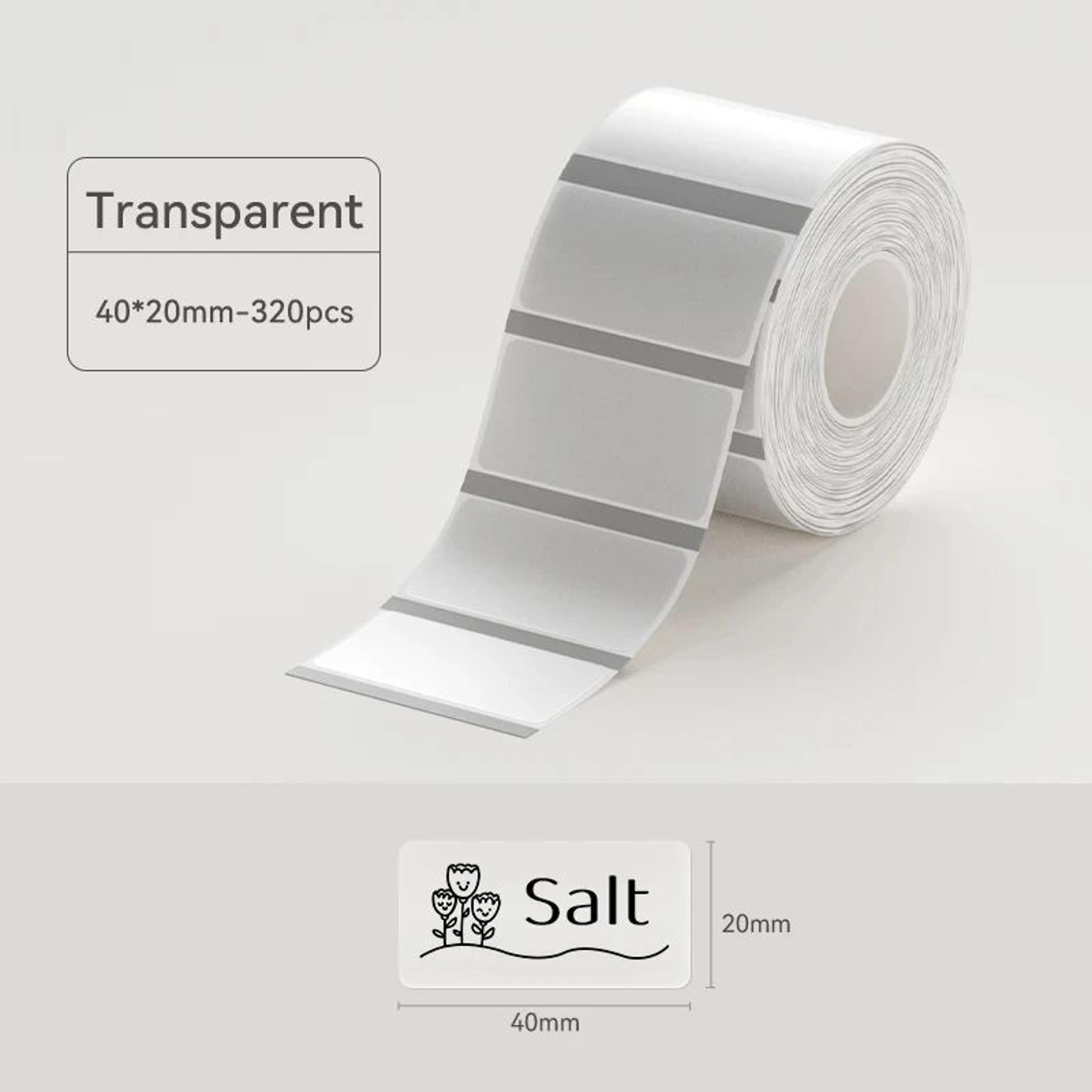 Thermal Label Rolls  White Color  Transparent Adhesive Stickers For B1 B21 B31  B3S Printers With A