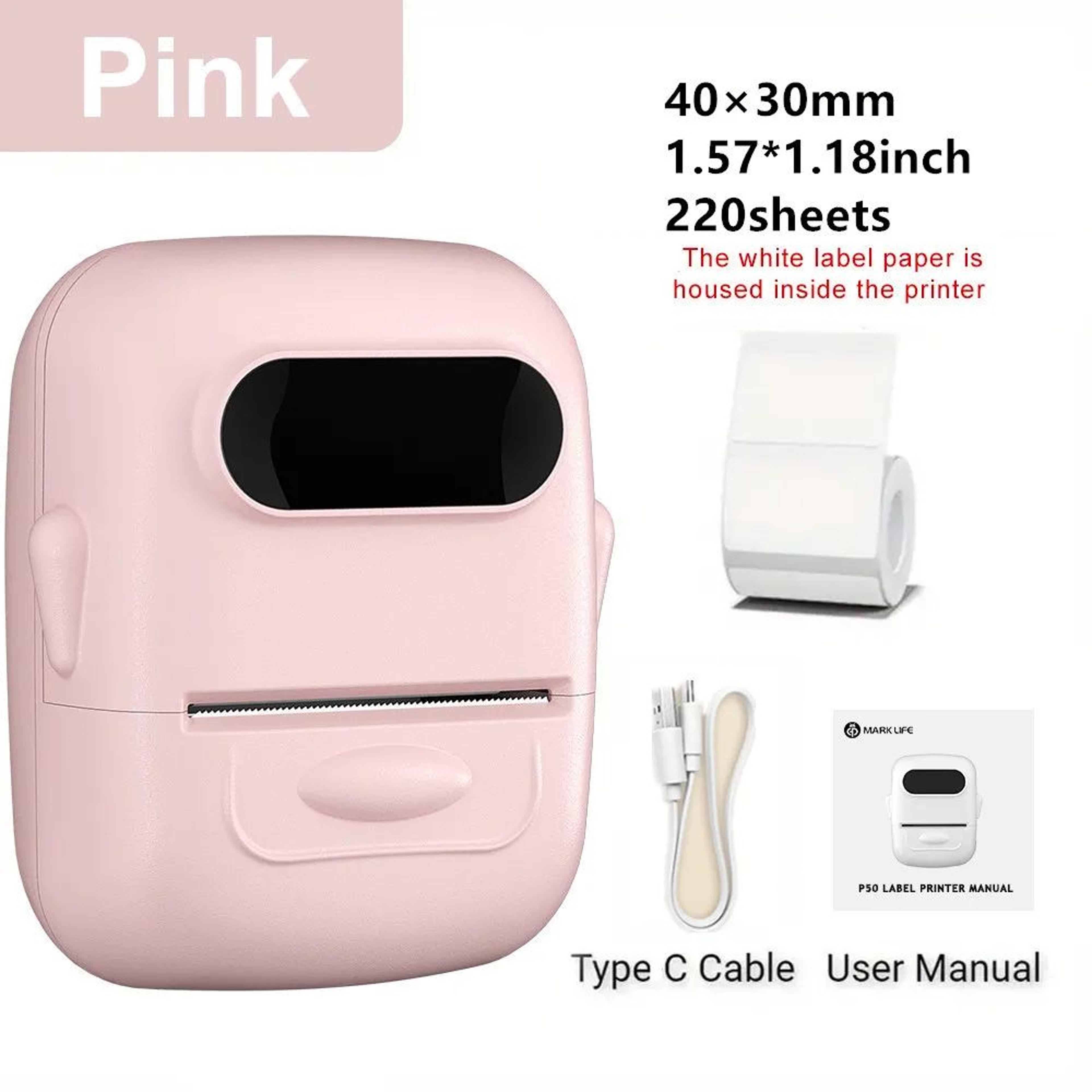 Wireless Label Printer  P50 Bluetooth Inkless Sticker Maker For DIY Designs Barcodes QR Codes And H 6