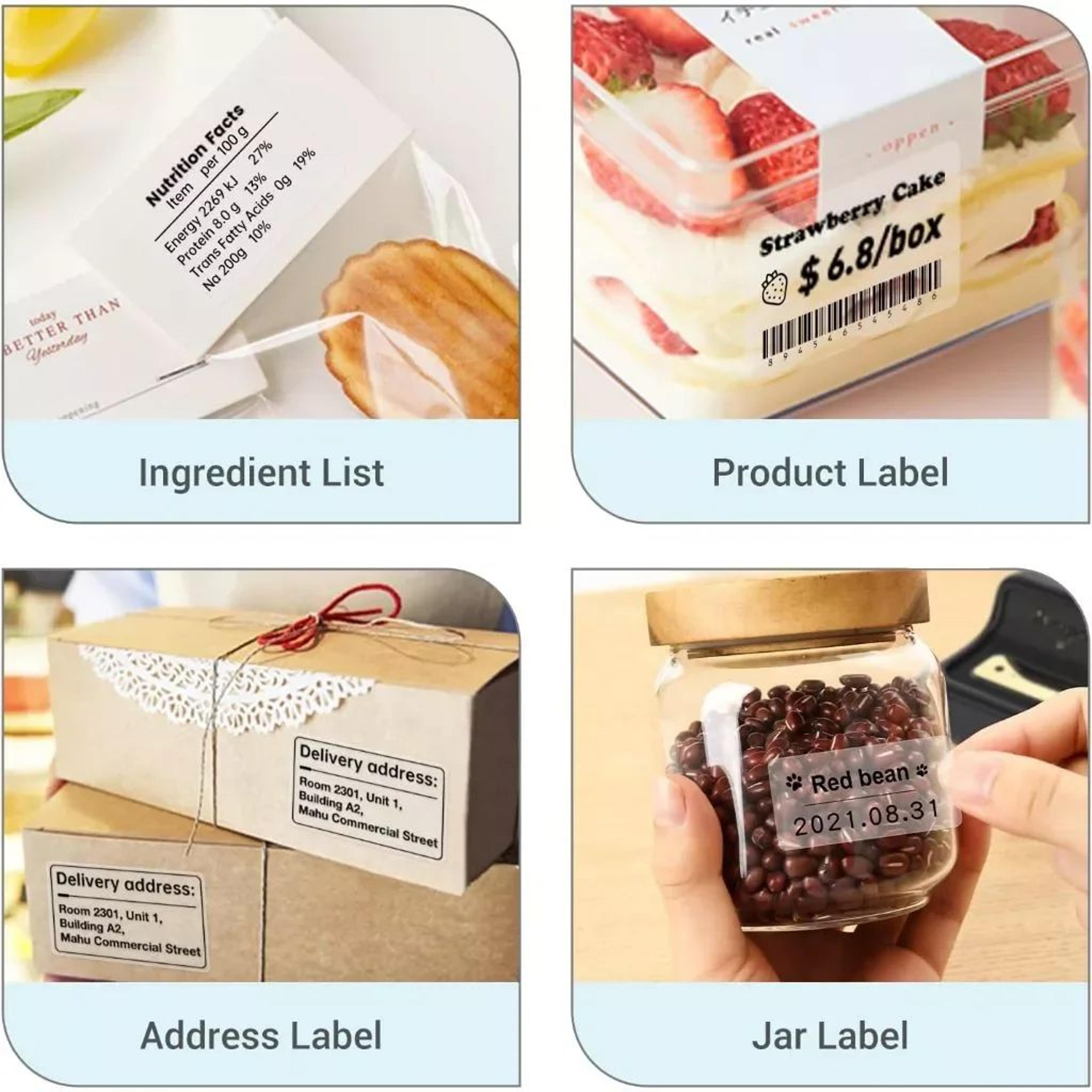 Transparent Thermal Labels  Round  Square Adhesive Stickers For B21 B1 B203  B3S Printers For Home