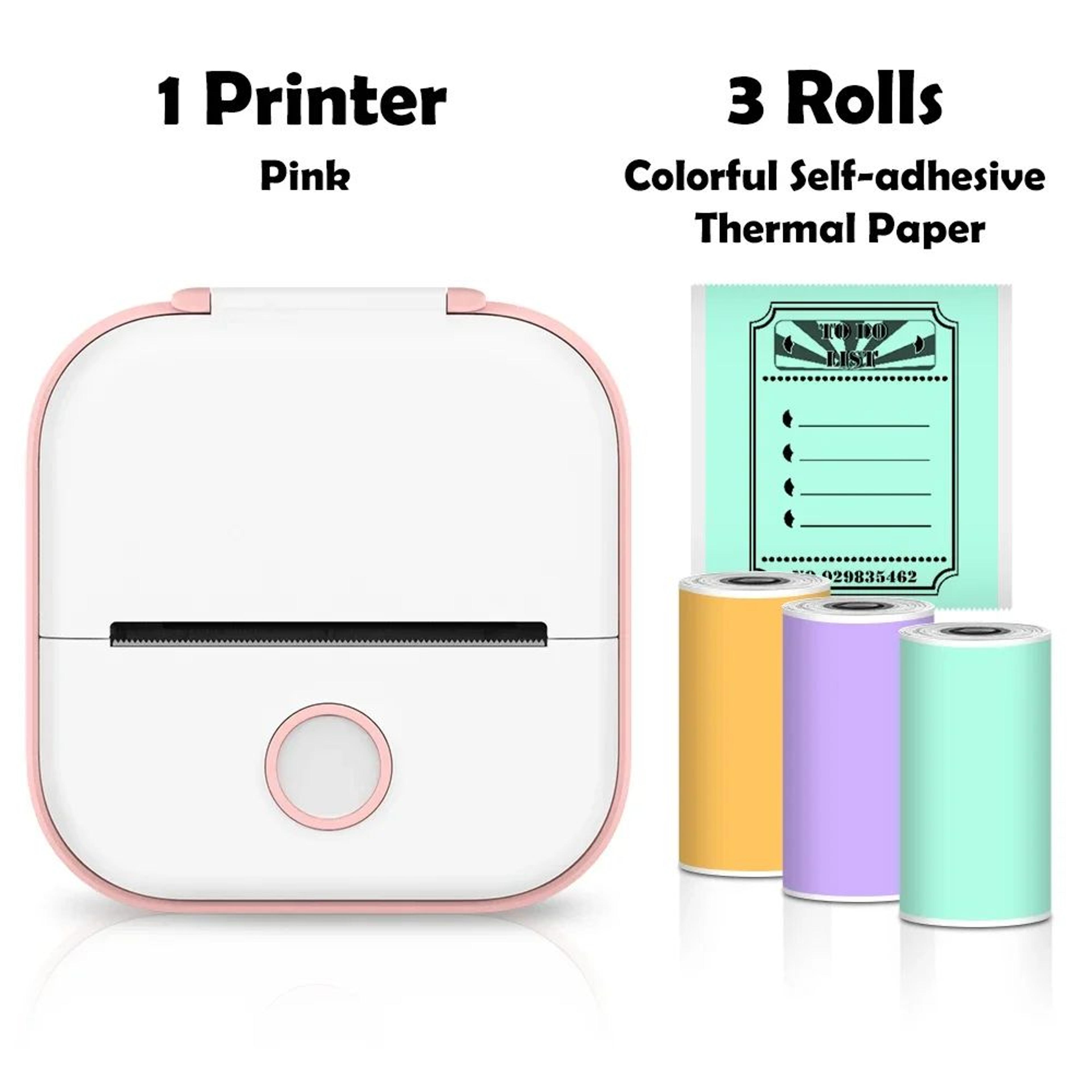 Mini Sticker Printer  T02 Bluetooth Inkless Photo  Note Printing For IOS Android DIY Journals And S