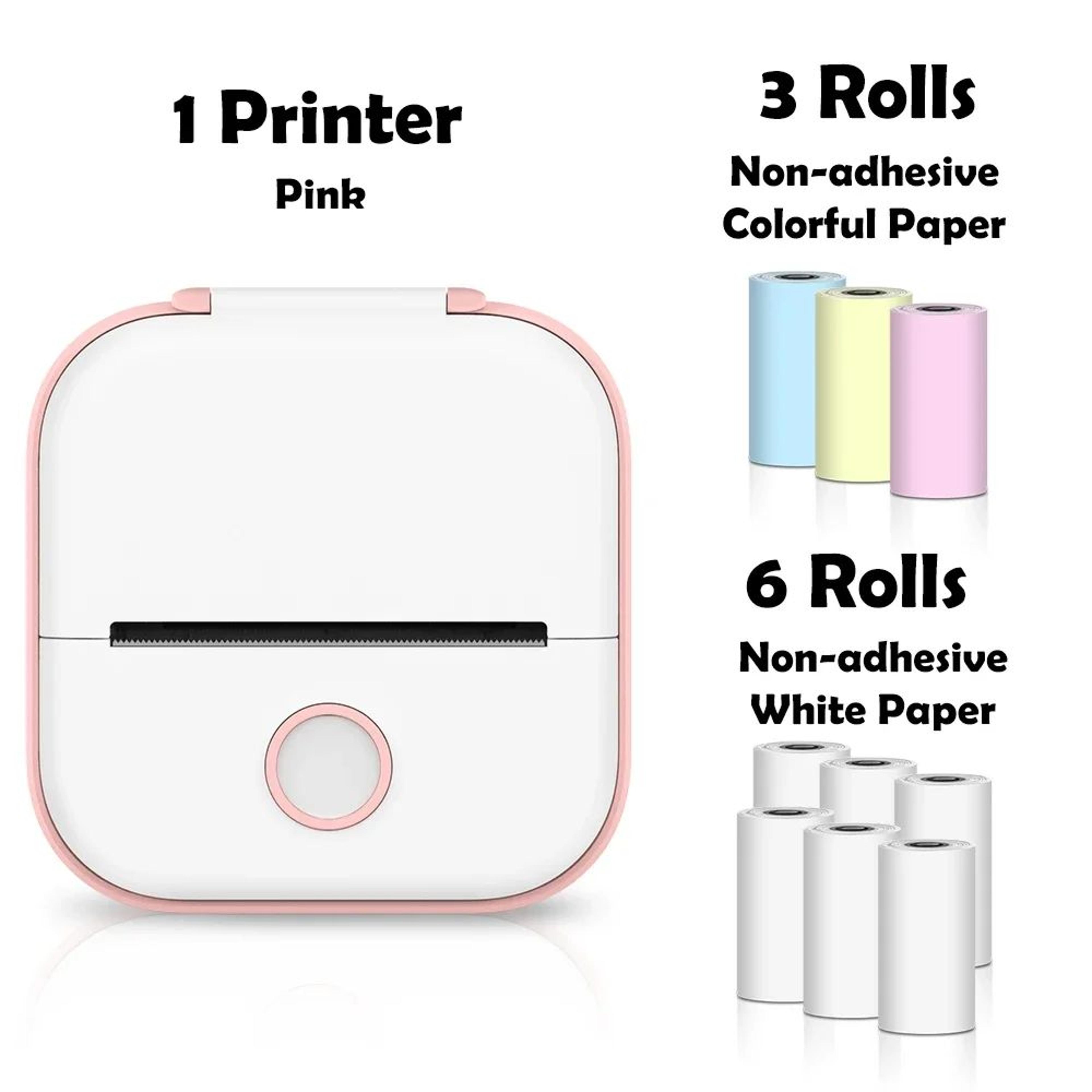 Mini Sticker Printer  T02 Bluetooth Inkless Photo  Note Printing For IOS Android DIY Journals And S
