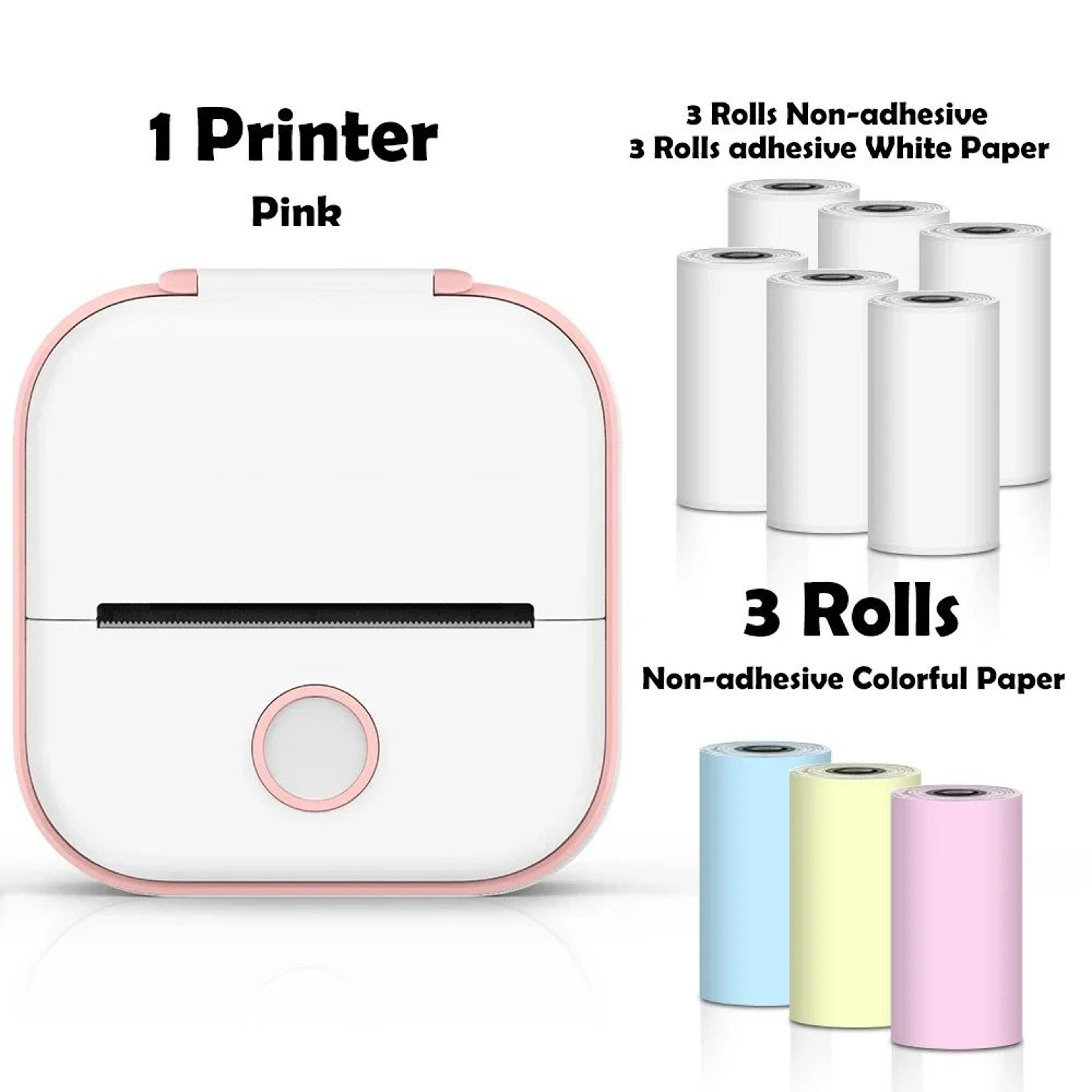 Mini Sticker Printer  T02 Bluetooth Inkless Photo  Note Printing For IOS Android DIY Journals And S