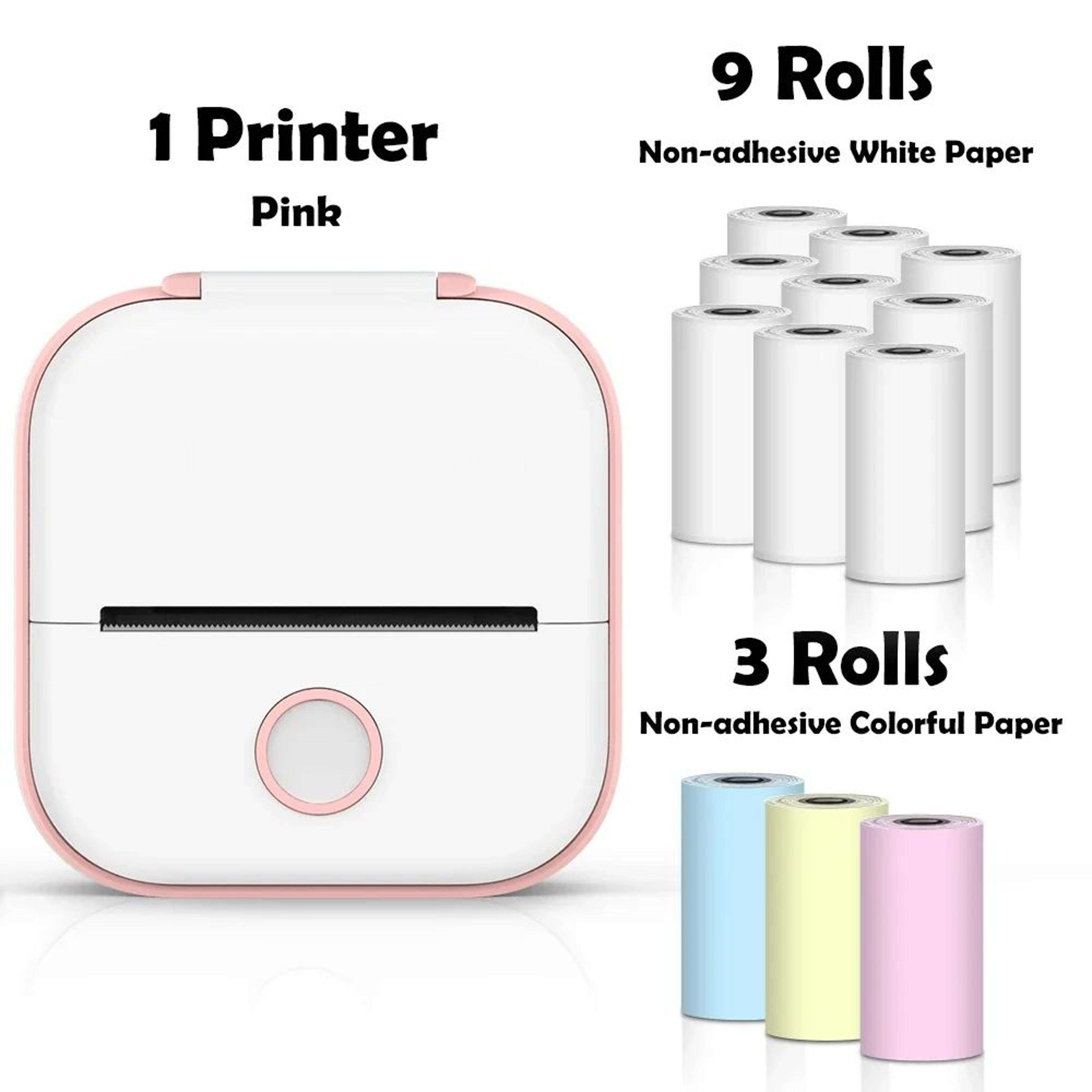 Mini Sticker Printer  T02 Bluetooth Inkless Photo  Note Printing For IOS Android DIY Journals And S