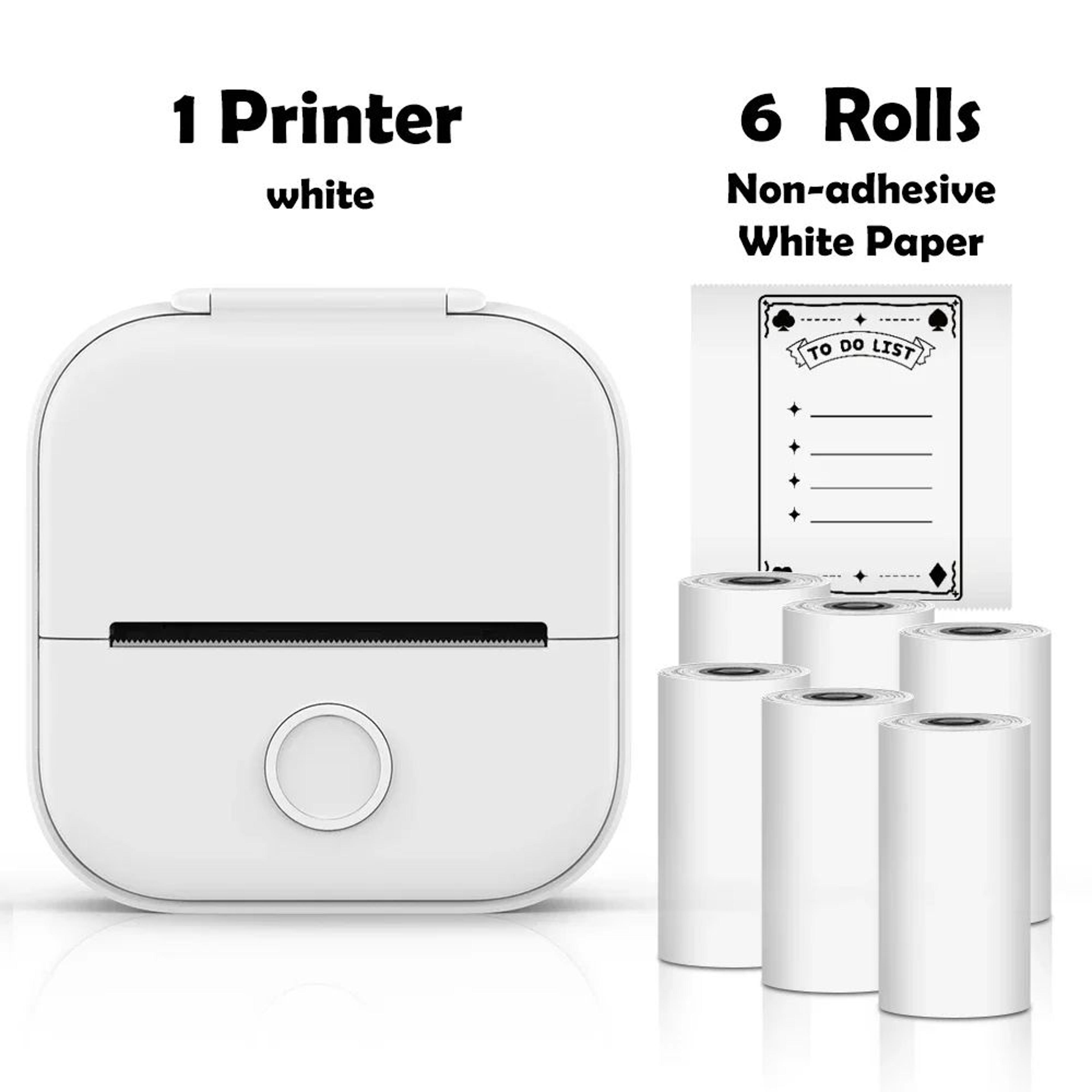 Mini Sticker Printer  T02 Bluetooth Inkless Photo  Note Printing For IOS Android DIY Journals And S