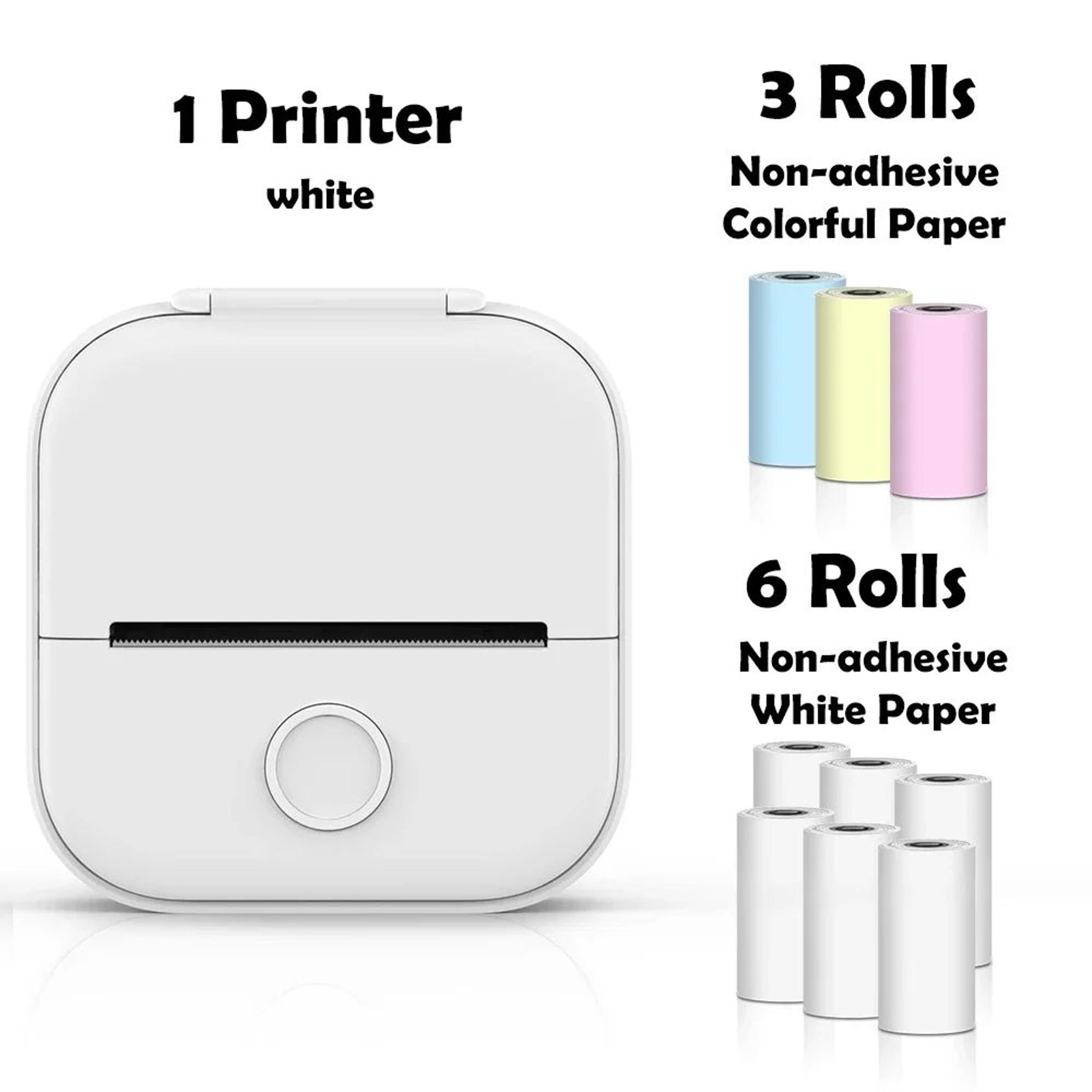Mini Sticker Printer  T02 Bluetooth Inkless Photo  Note Printing For IOS Android DIY Journals And S