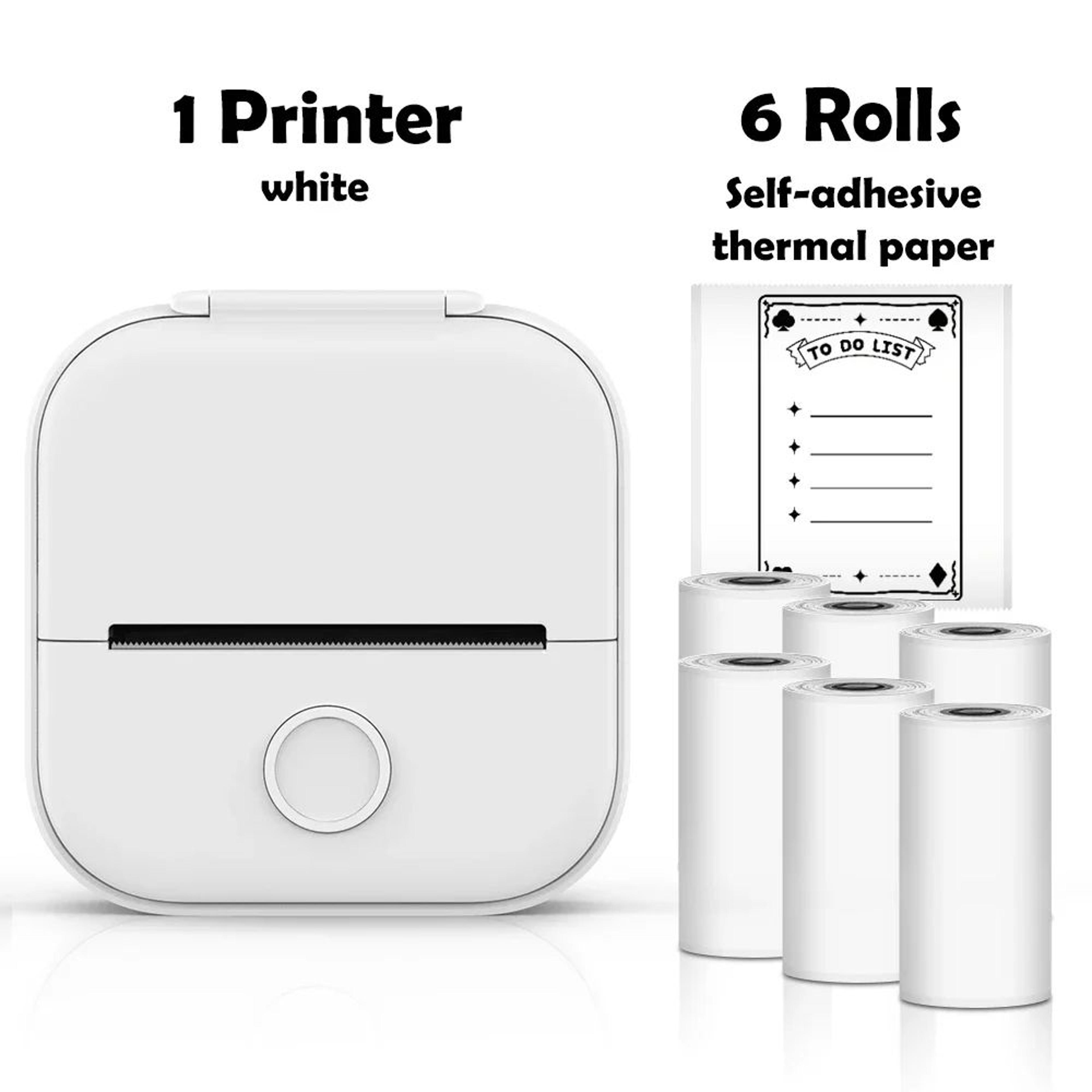 Mini Sticker Printer  T02 Bluetooth Inkless Photo  Note Printing For IOS Android DIY Journals And S