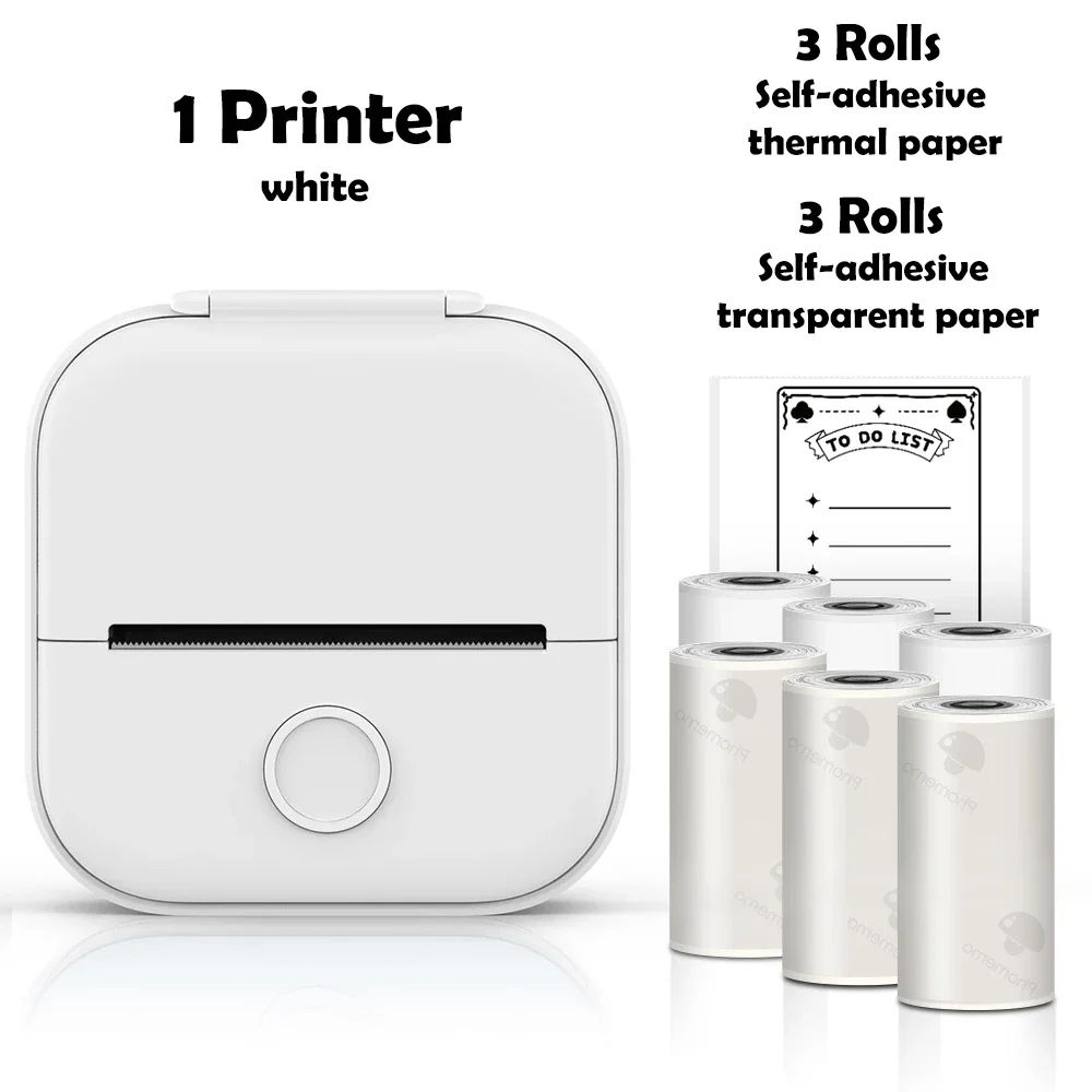 Mini Sticker Printer  T02 Bluetooth Inkless Photo  Note Printing For IOS Android DIY Journals And S