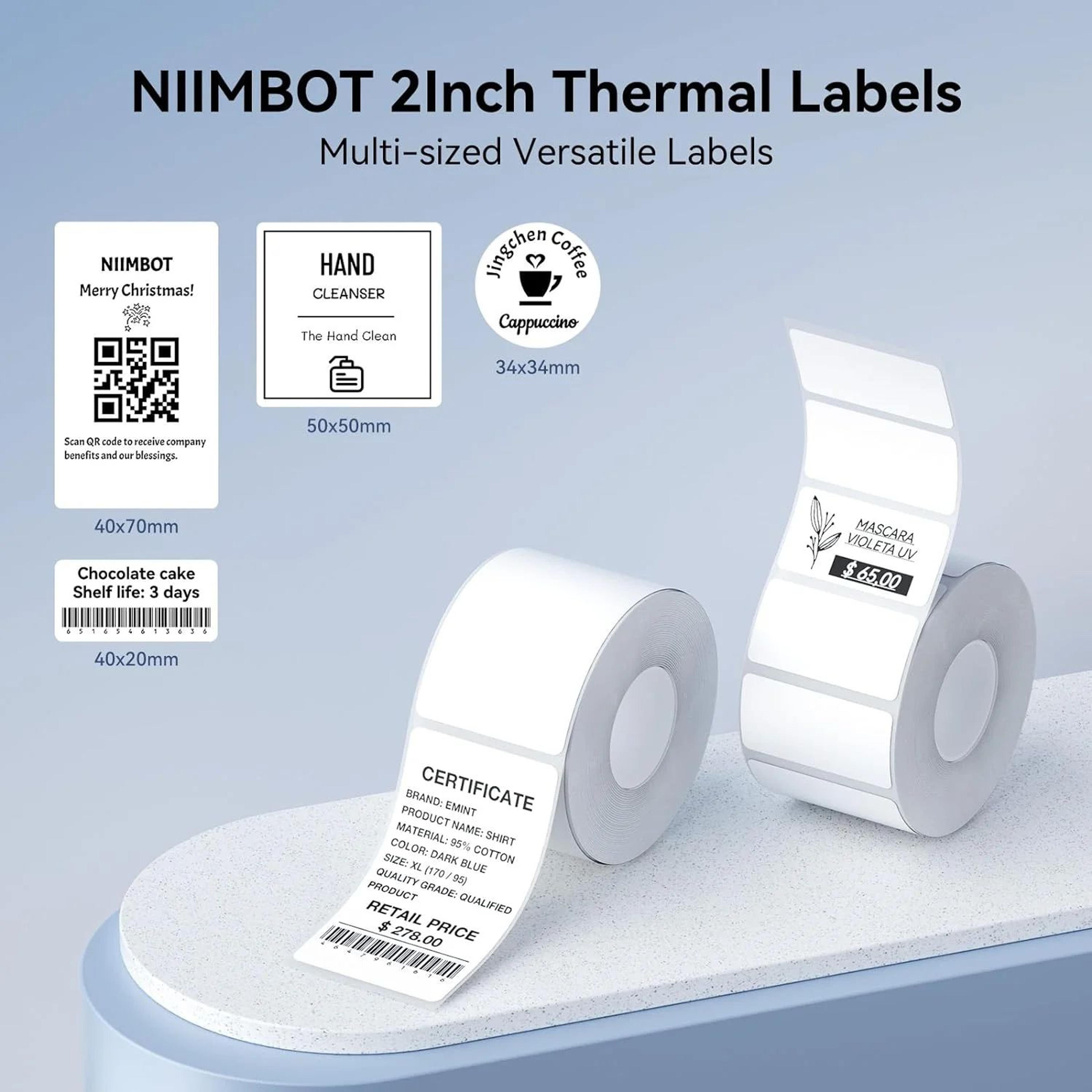 Thermal Label Roll  White Color  Transparent Adhesive Stickers For B1 B21 B3S  K3 Printers For Home