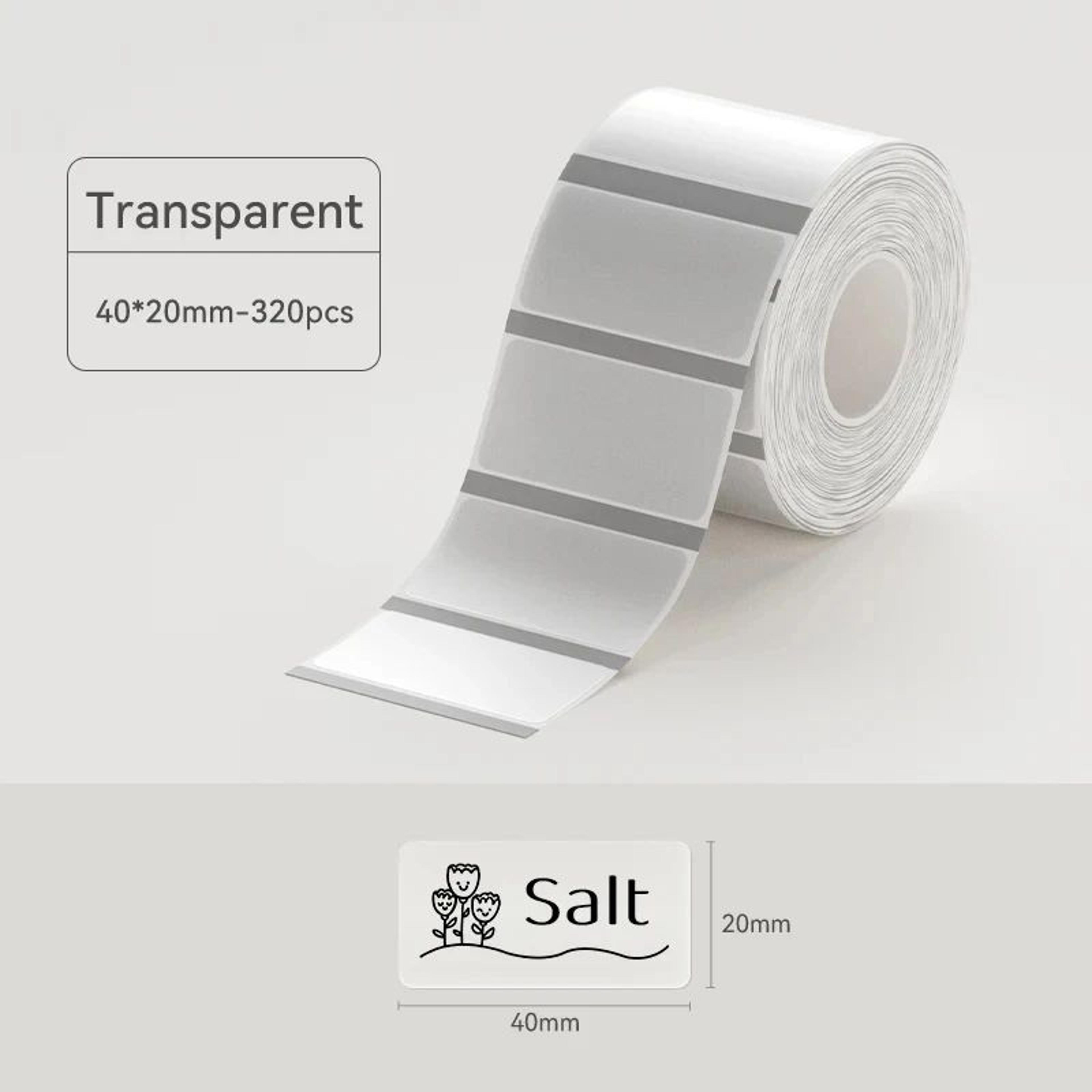 Thermal Label Roll  White Color  Transparent Adhesive Stickers For B1 B21 B3S  K3 Printers For Home