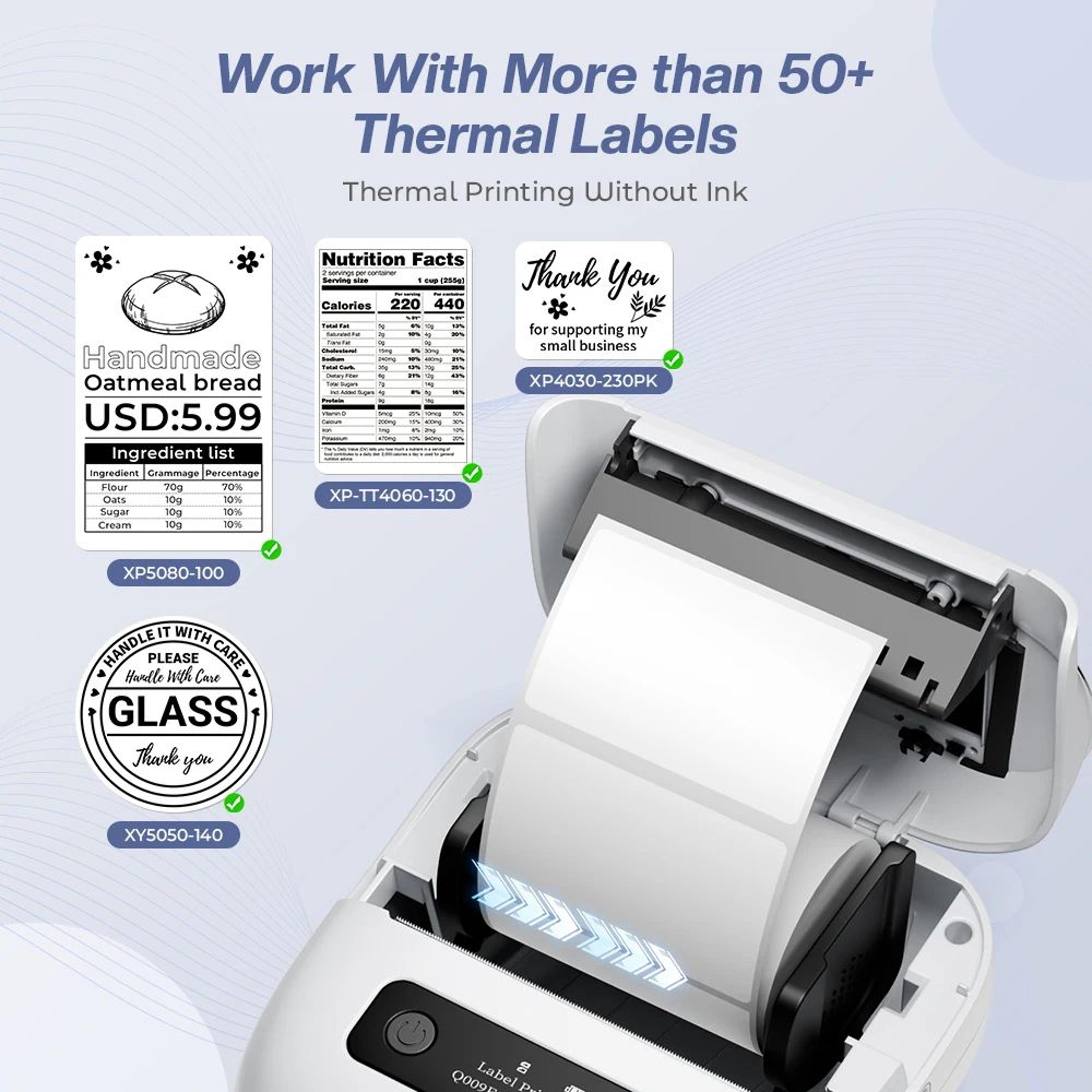 Portable Label Printer  M220 Bluetooth 50 Inkless Sticker Maker With Case  3 Label Rolls For Office 4
