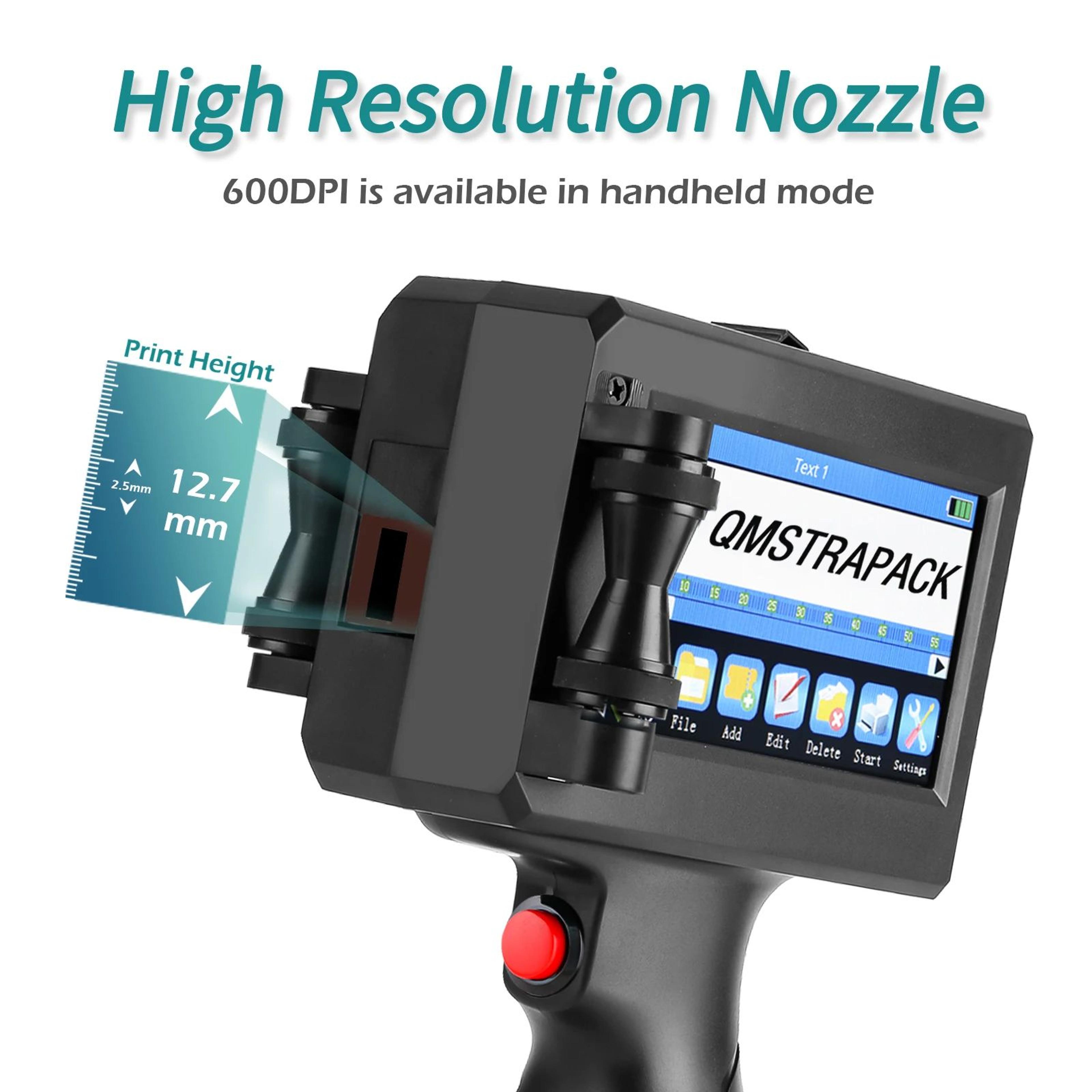 Handheld Inkjet Printer  NonEncrypted 05 In Coder With Touchscreen  FastDrying Ink For QR Barcode B