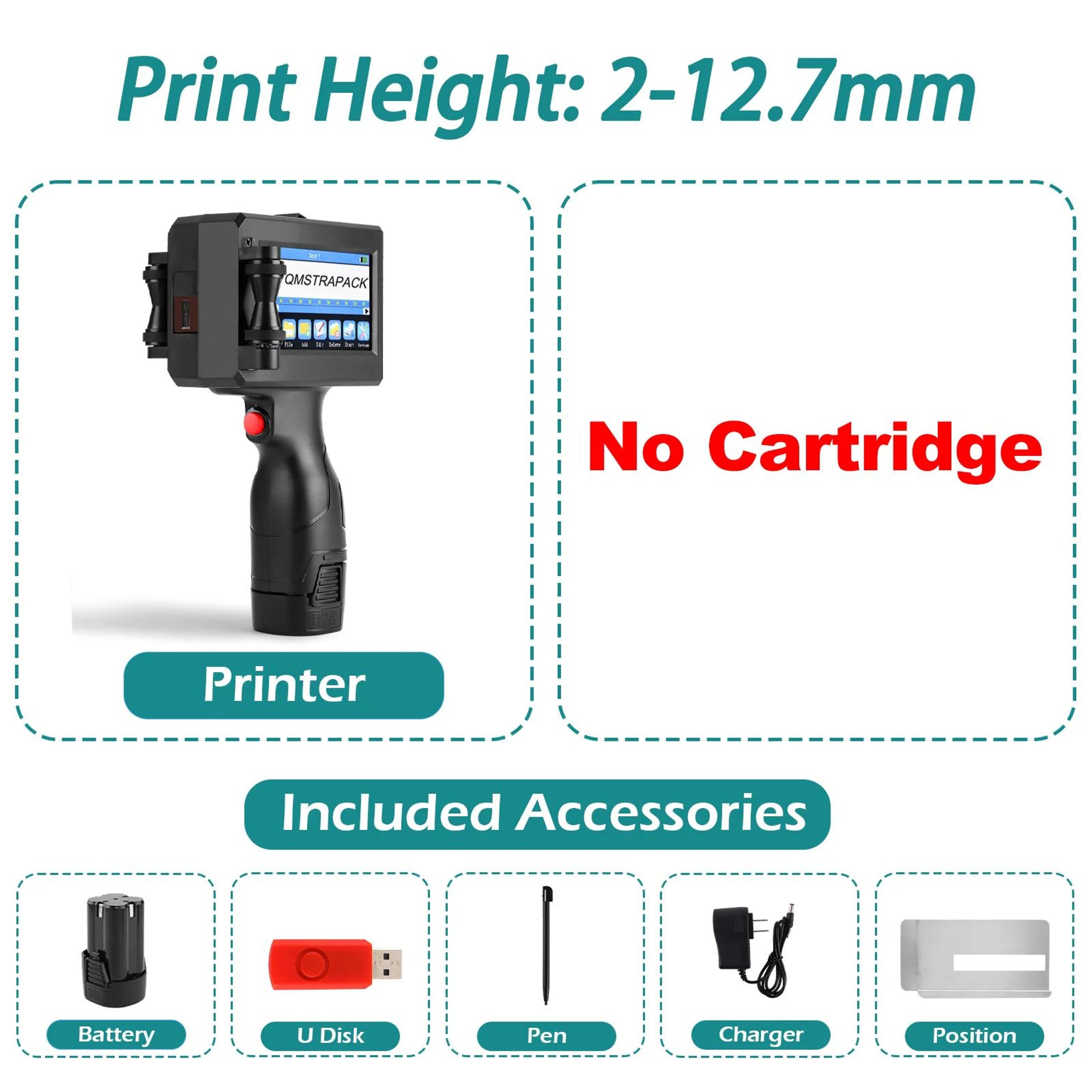 Handheld Inkjet Printer  NonEncrypted 05 In Coder With Touchscreen  FastDrying Ink For QR Barcode B