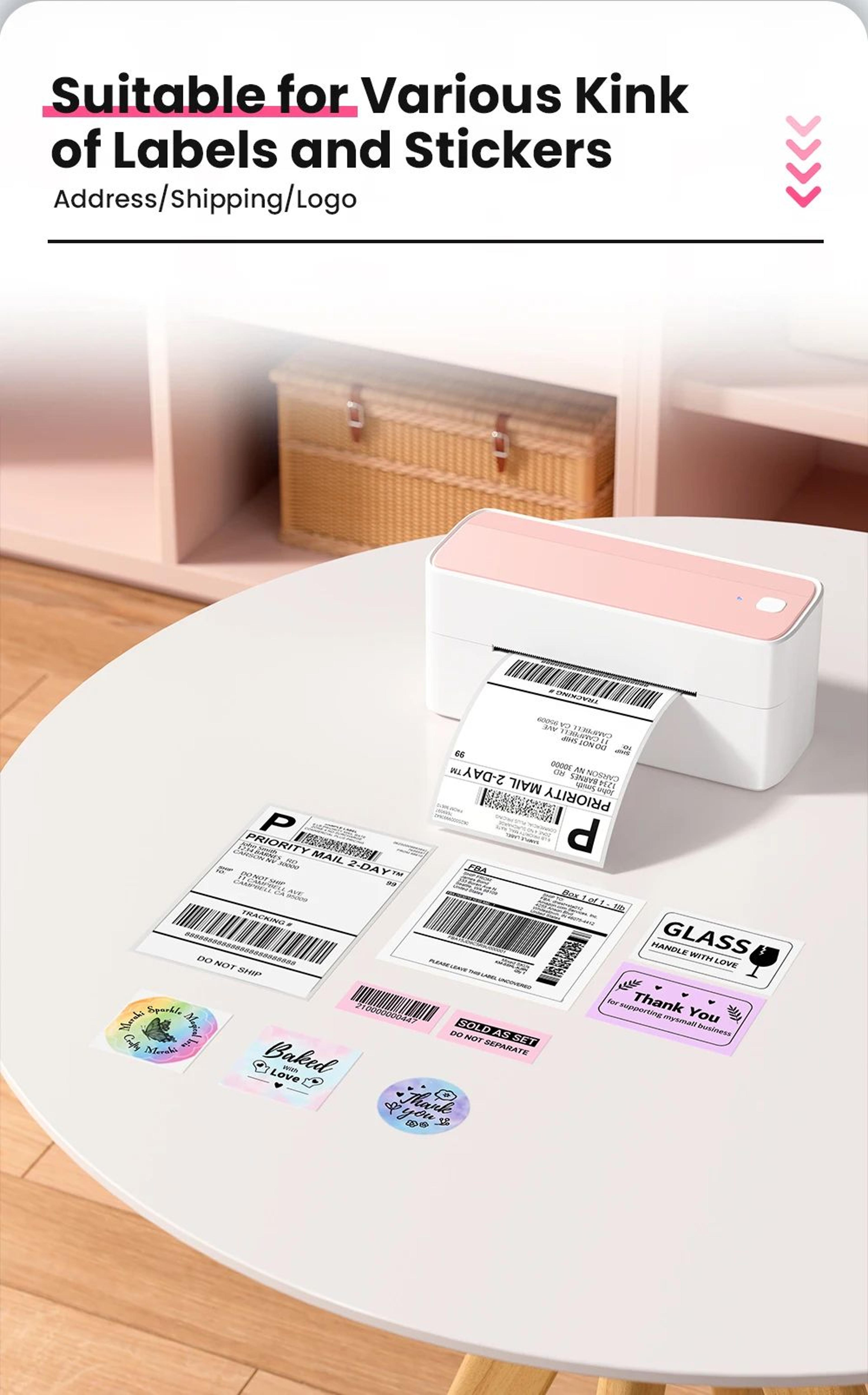Phomemo 241BT Bluetooth Thermal Label Printer  Wireless 4x6 Shipping Label Maker For Small Business