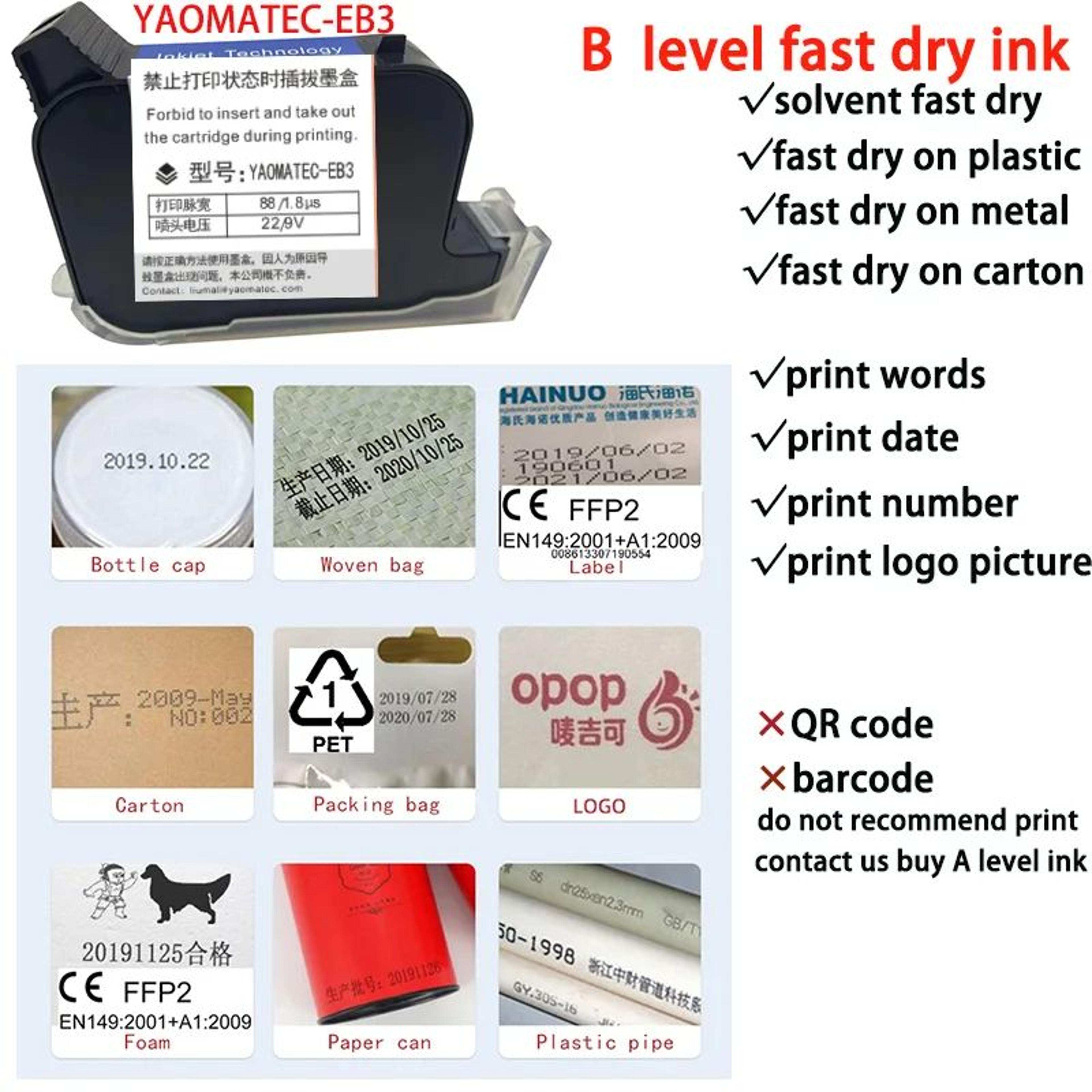 Handheld Thermal Inkjet Printer  Portable Date Number  Logo Coding Machine For Plastic And Carton P 5