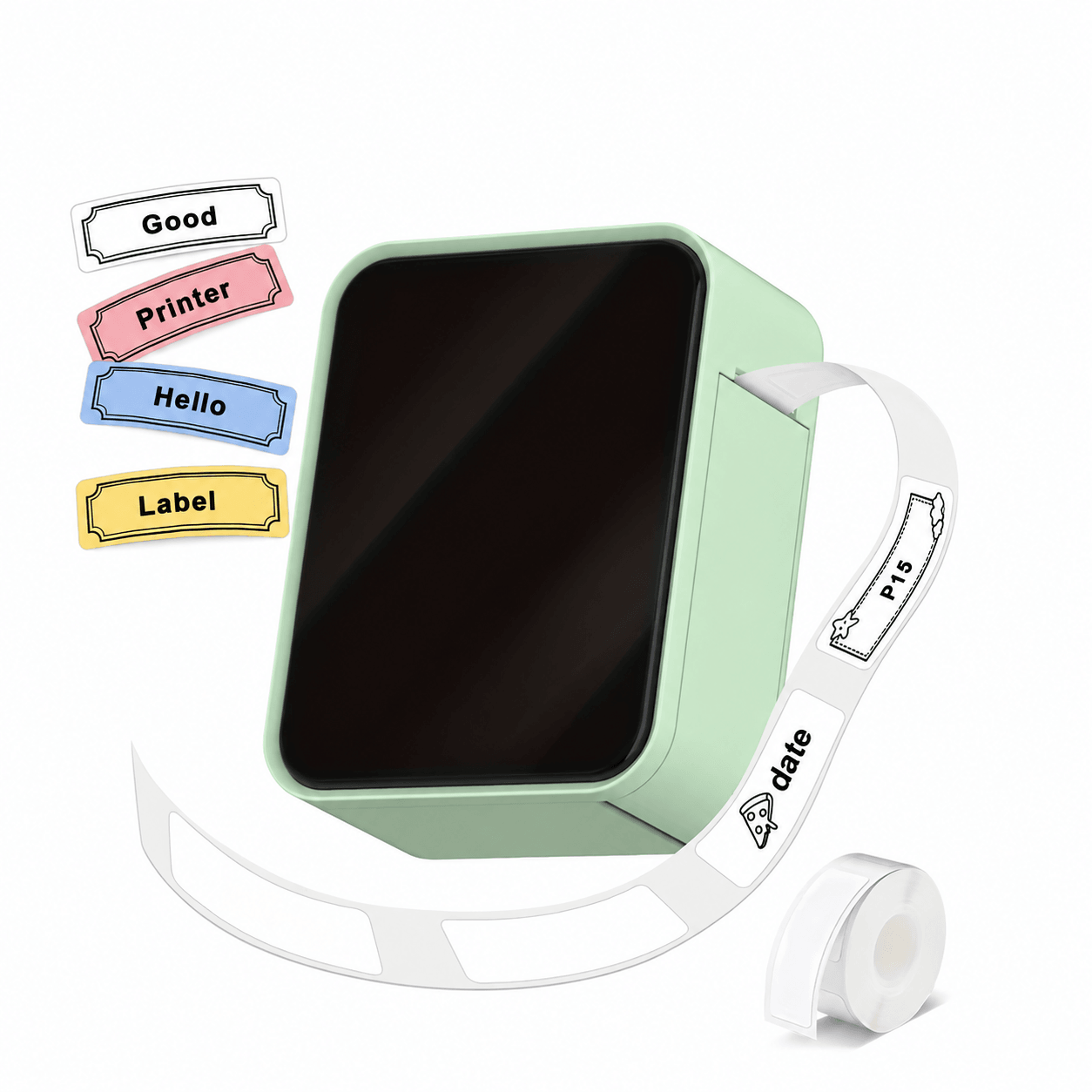 mini portable thermal label printer – wireless bluetooth sticker maker for home, office, storage and easy organization