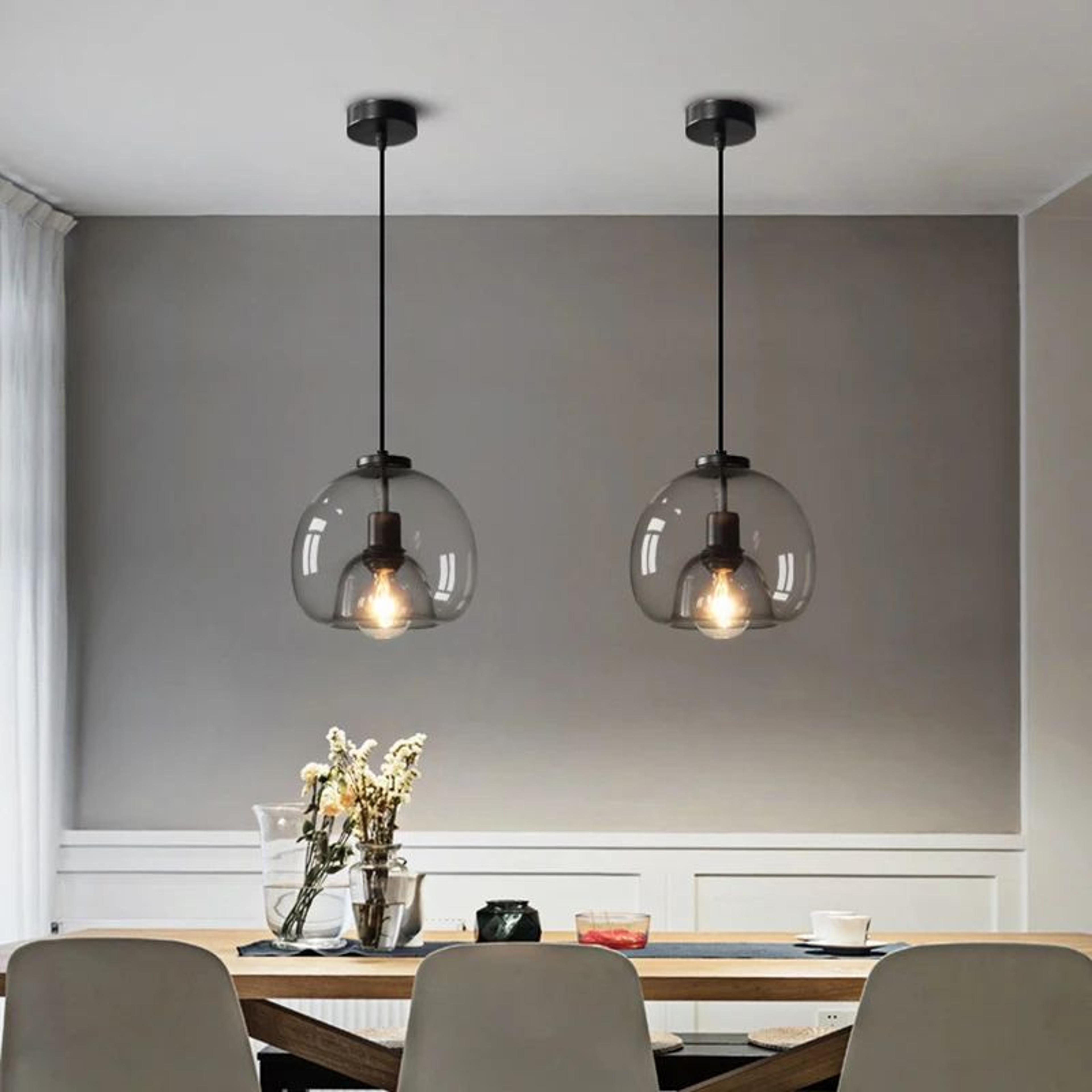 Modern Glass LED Pendant Lamp  Adjustable Hanging Chandelier For Living Room Dining Room And Kitche 4