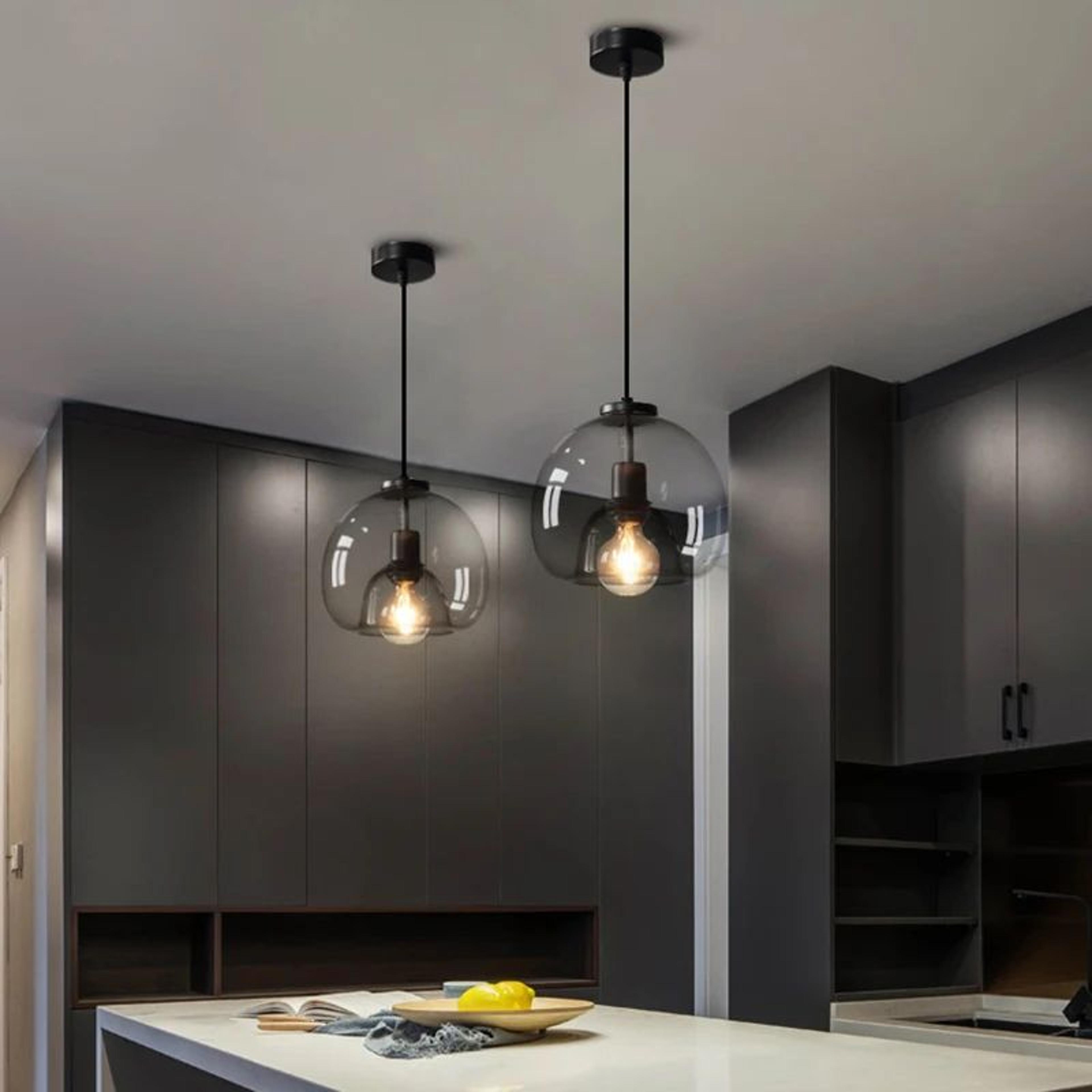 Modern Glass LED Pendant Lamp  Adjustable Hanging Chandelier For Living Room Dining Room And Kitche 3