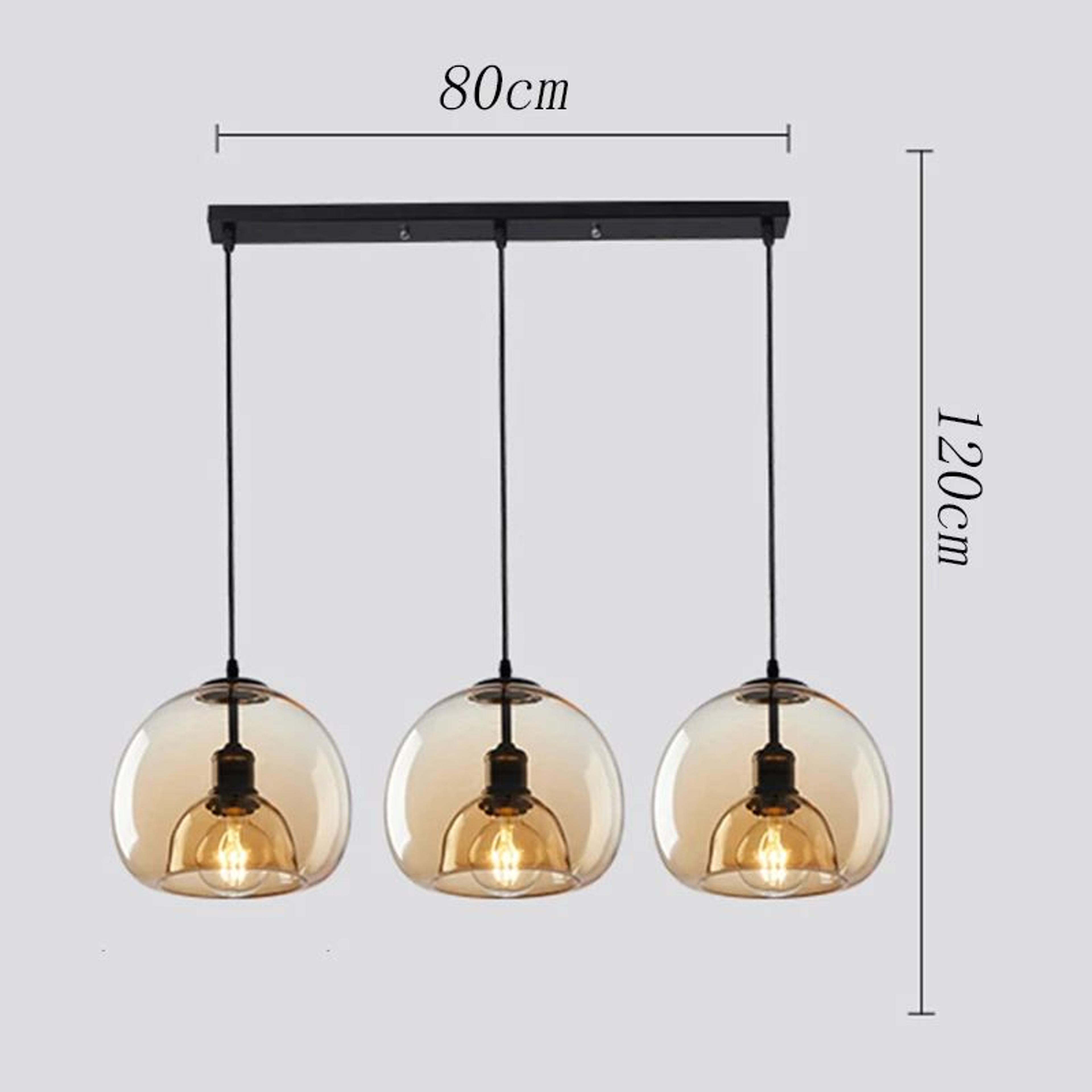 Modern Glass LED Pendant Lamp  Adjustable Hanging Chandelier For Living Room Dining Room And Kitche 11